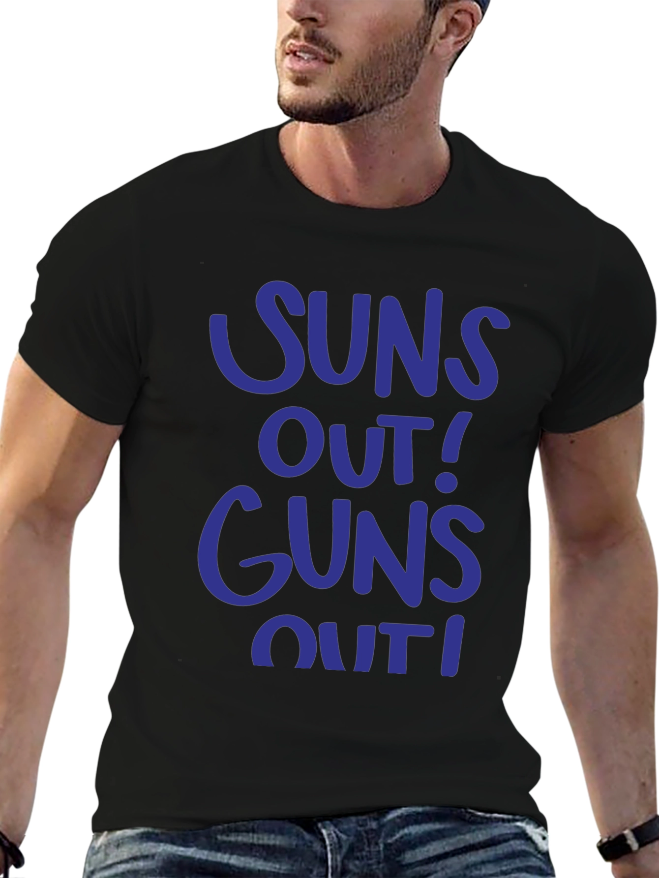 Suns Out Guns Out Funny Graphic T-Shirt