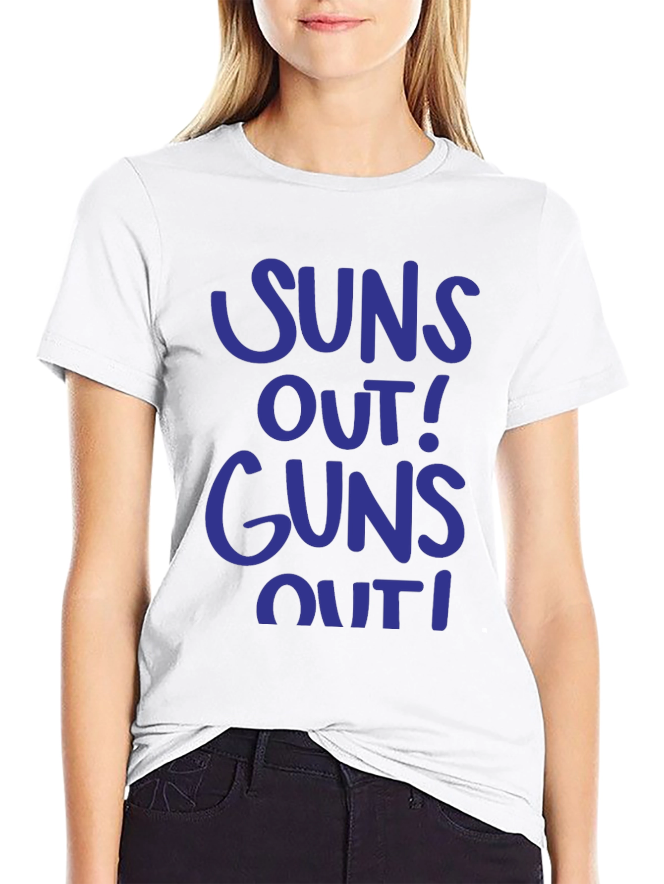 Suns Out Guns Out Funny Graphic T-Shirt