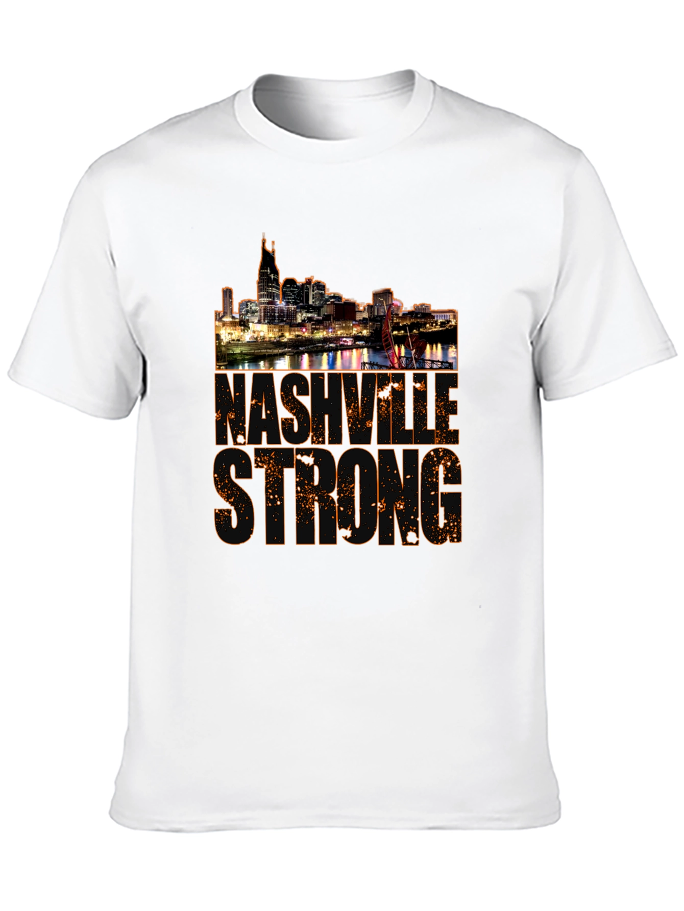 Nashville Strong Graphic Tee - Cityscape Black T-Shirt
