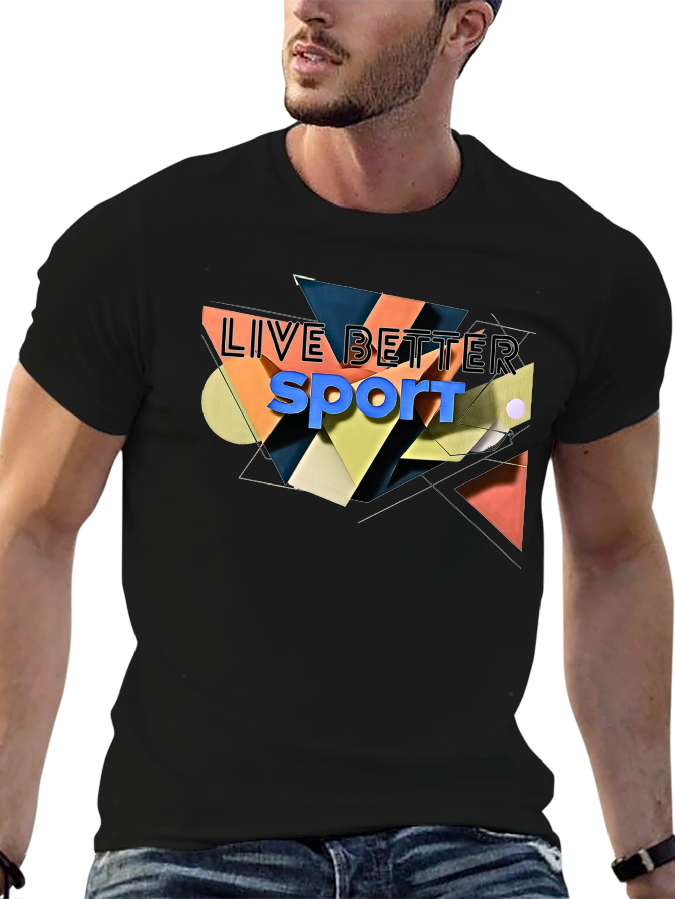 Live Better Sport Black T-Shirt