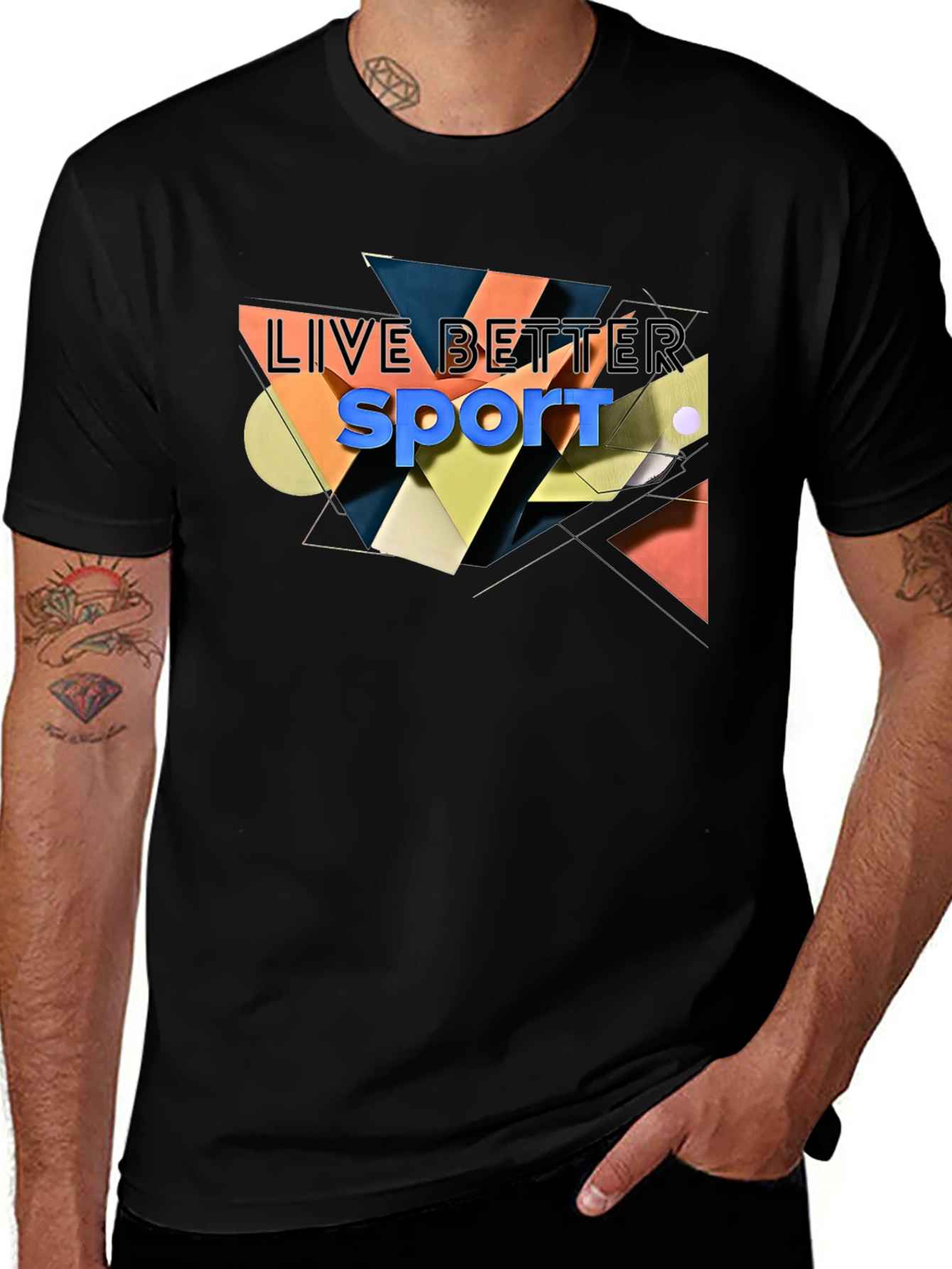 Live Better Sport Black T-Shirt