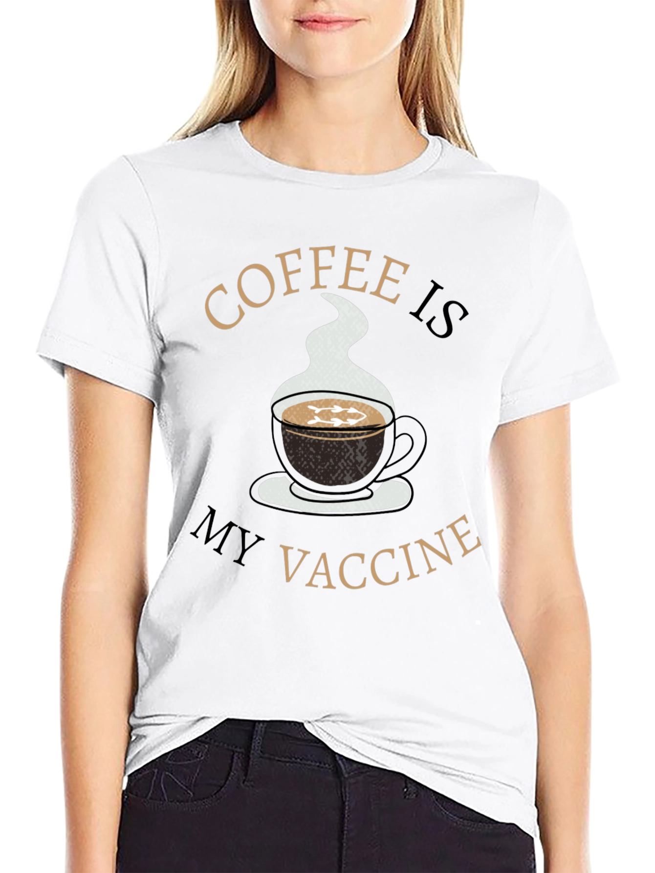 Coffee is My Vaccine T-Shirt - Novelty Graphic Tee