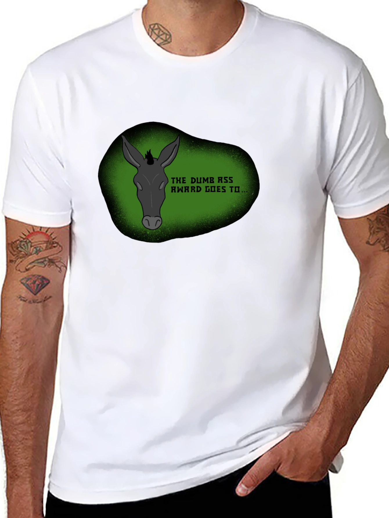 Dumb Ass Award Novelty Graphic Tee