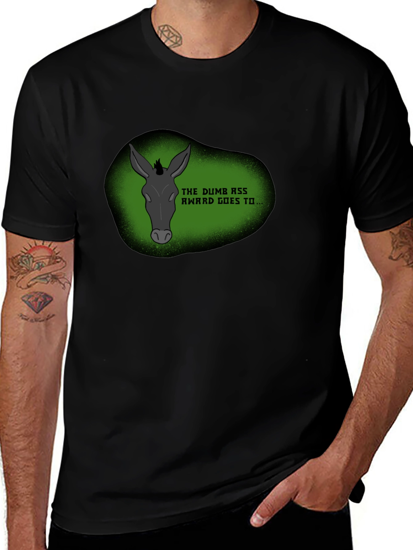Dumb Ass Award Novelty Graphic Tee