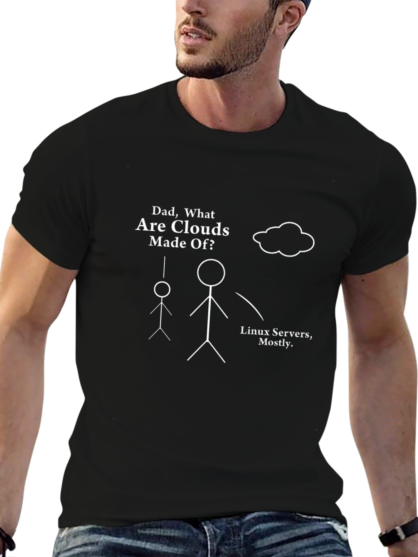 Dad What are Clouds Made Of? Humor T-Shirt