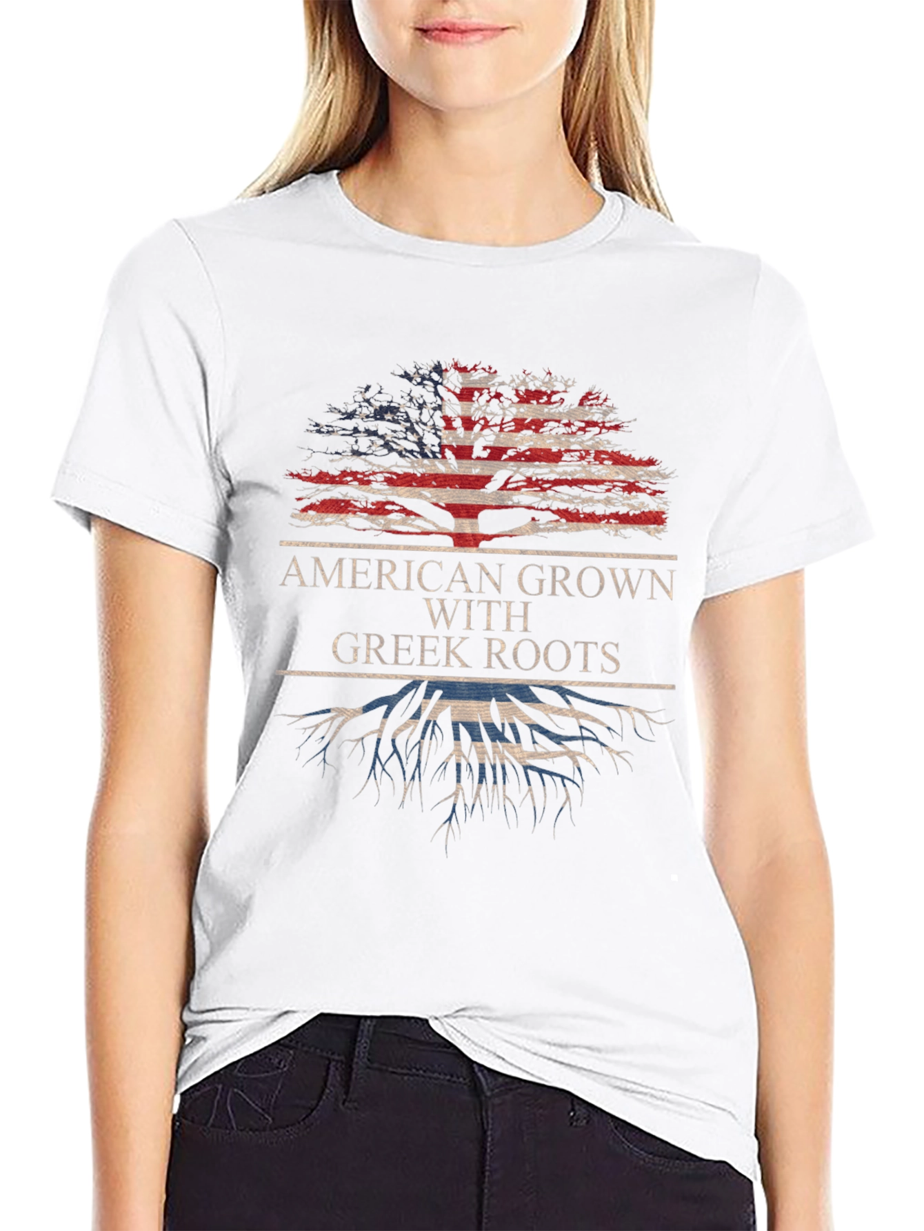 American Grown with Greek Roots T-Shirt