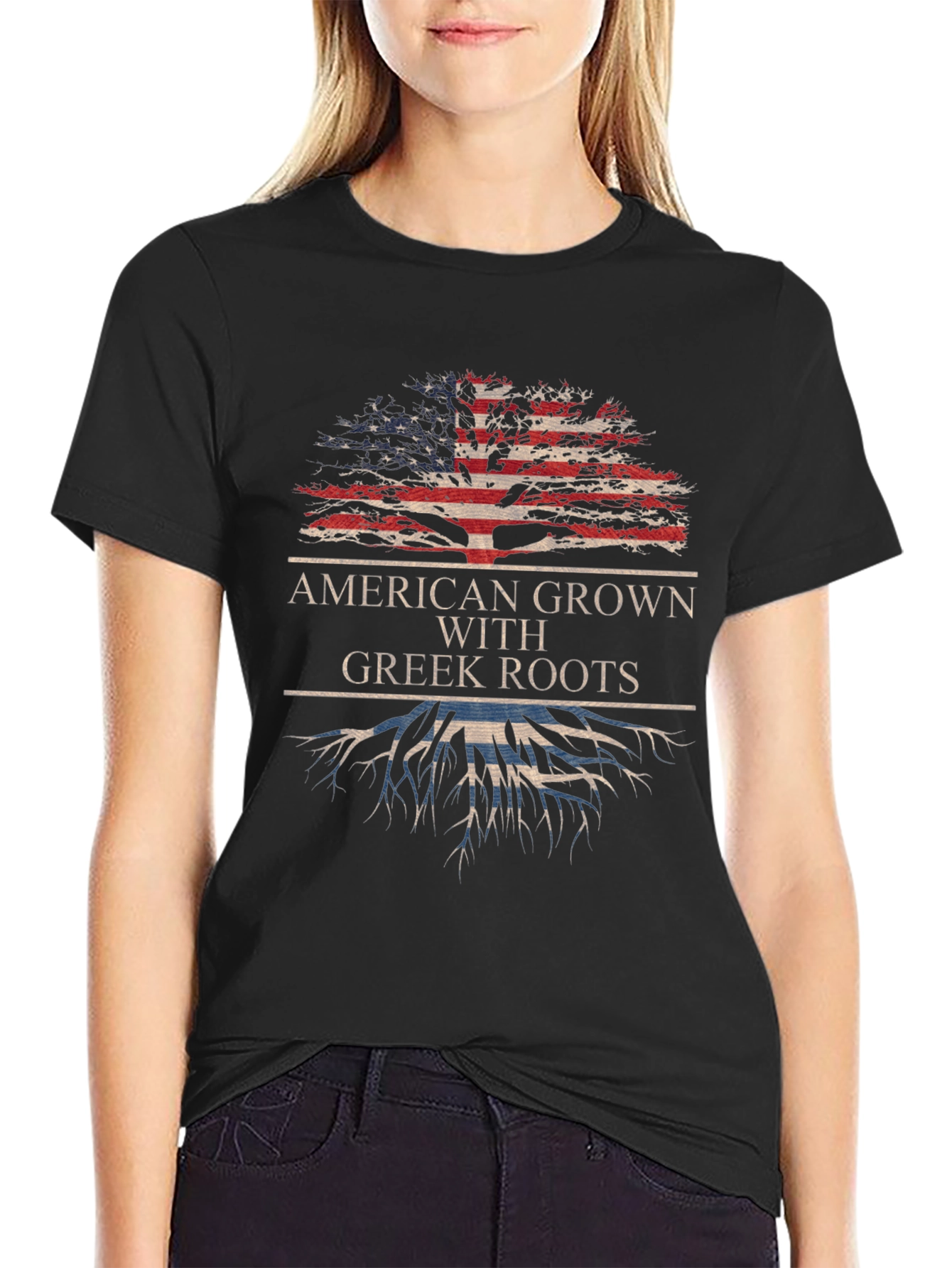 American Grown with Greek Roots T-Shirt