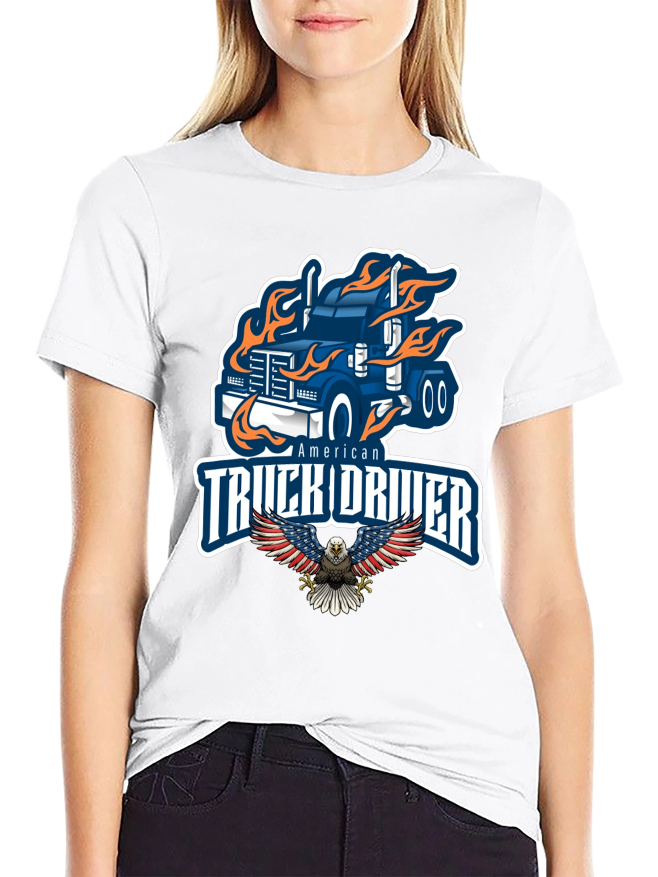 American Truck Driver Graphic Tee