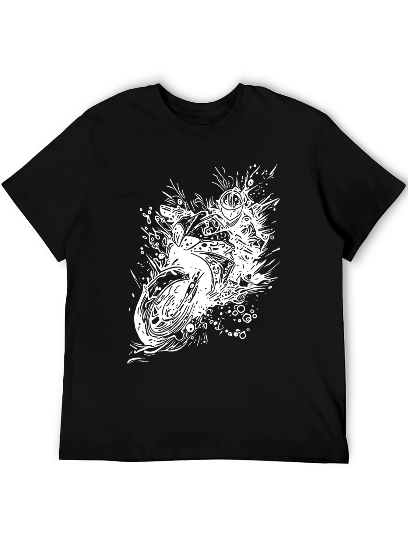 Motorcycle Rider Graphic T-Shirt - Black