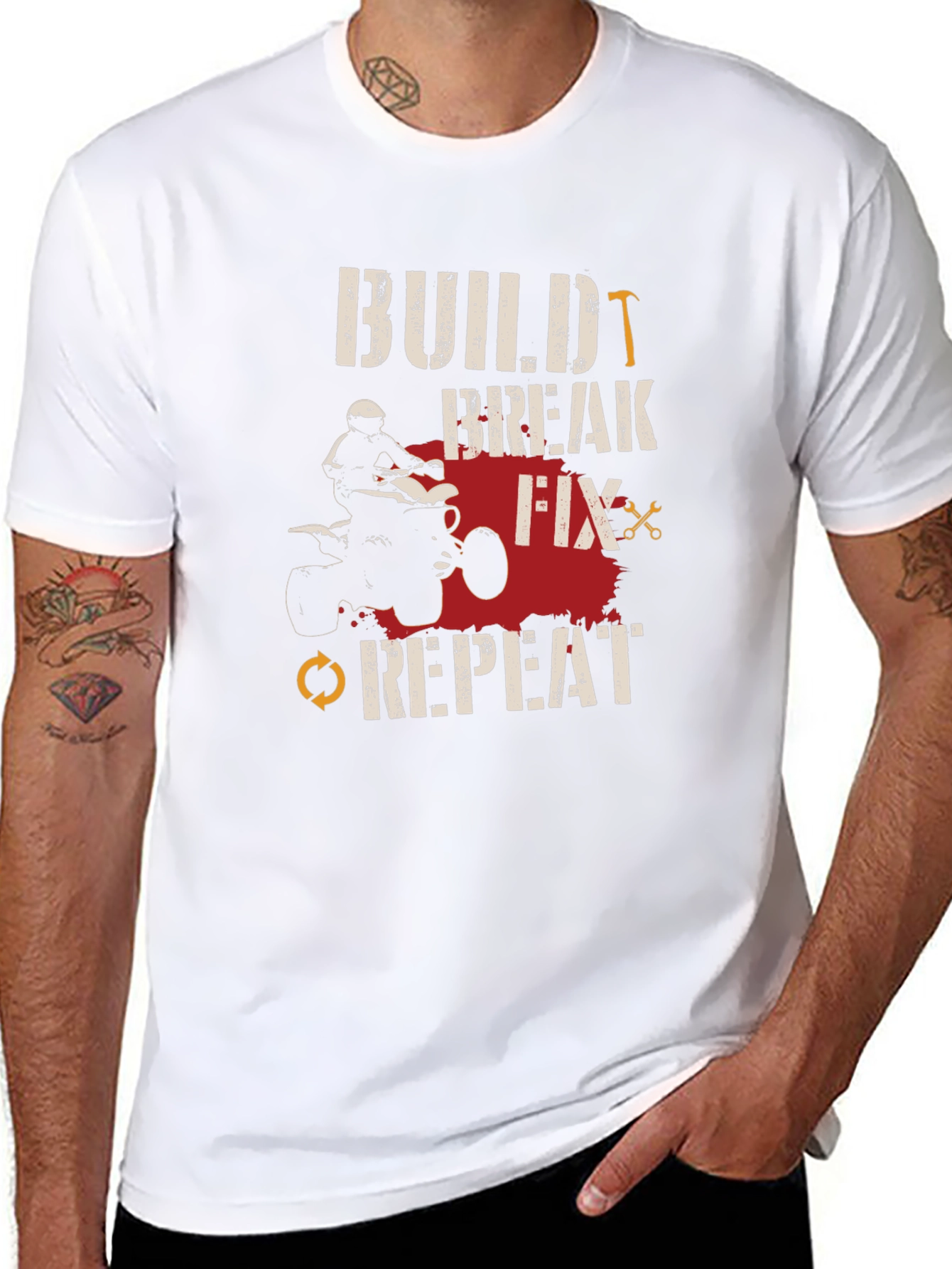 Build Break Fix Repeat ATV T-Shirt