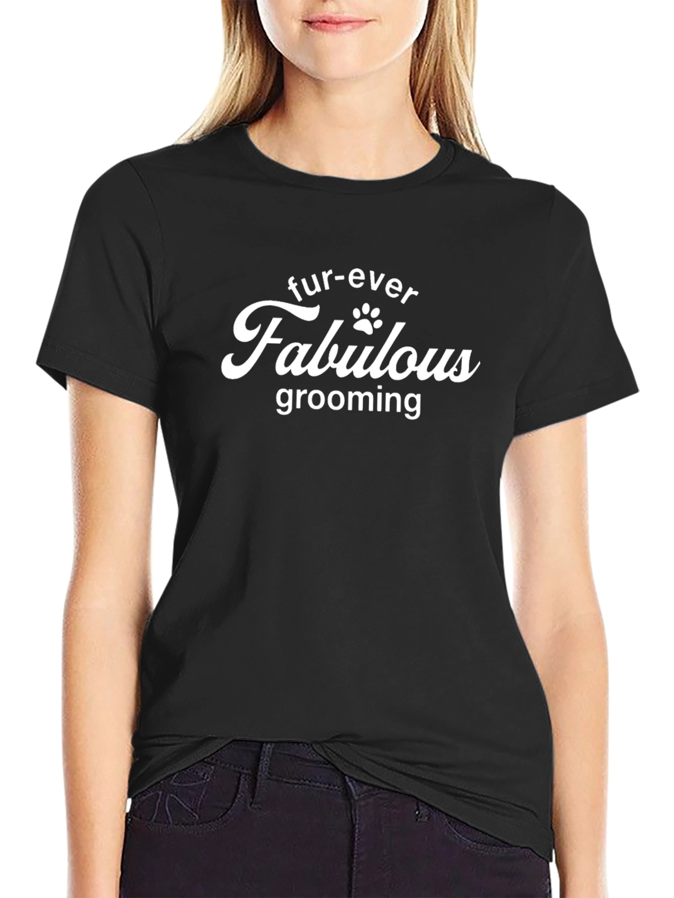 Fur-ever Fabulous Grooming Black T-Shirt