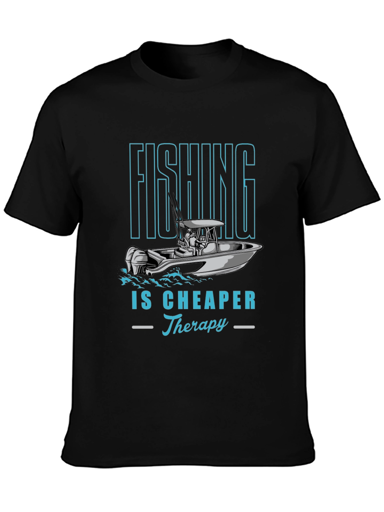 Fishing is Cheaper Therapy Graphic Tee