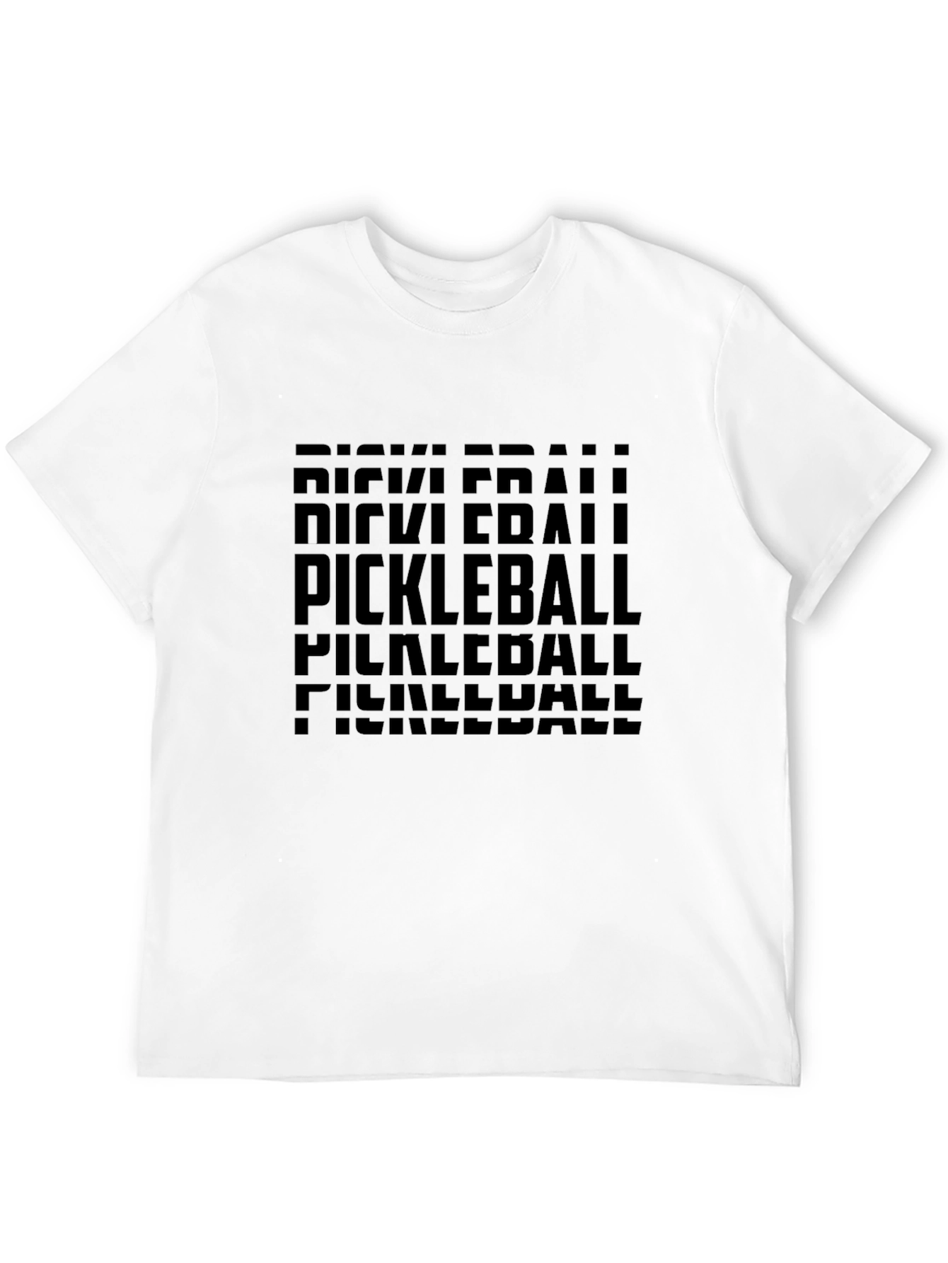 Pickleball Graphic Tee - Black Crew Neck