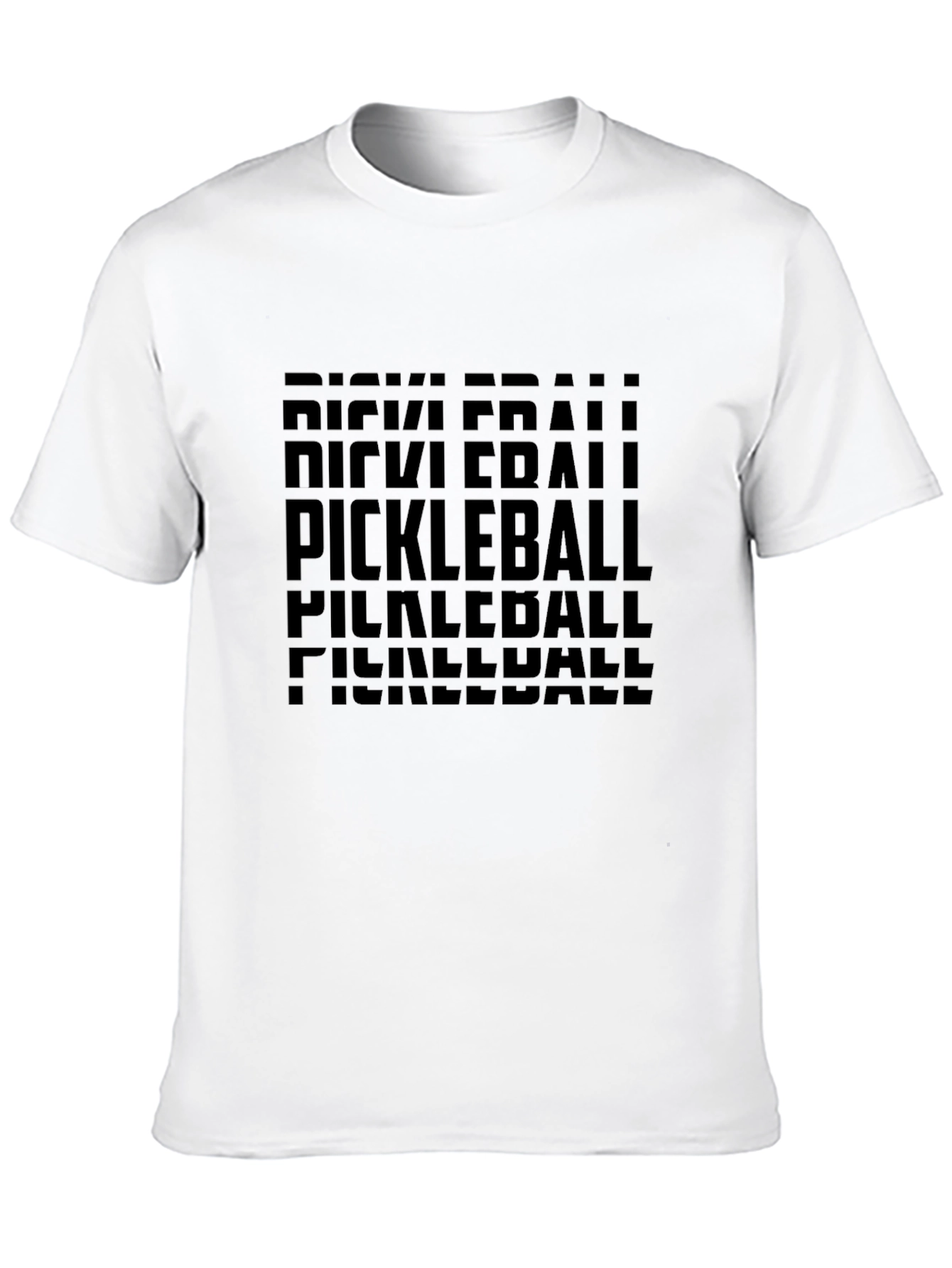 Pickleball Graphic Tee - Black Crew Neck