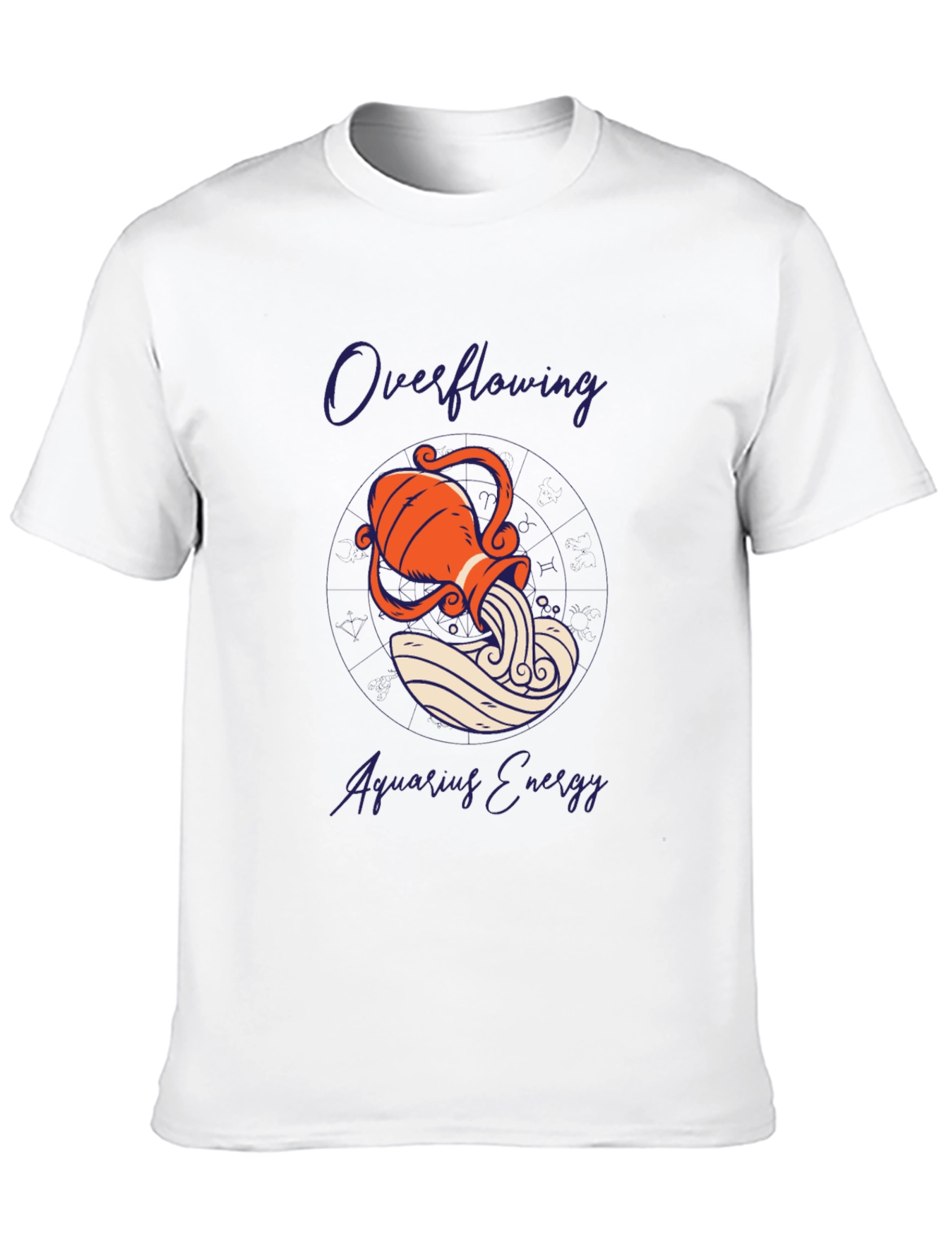 Aquarius Energy Graphic Tee - Zodiac Black T-Shirt