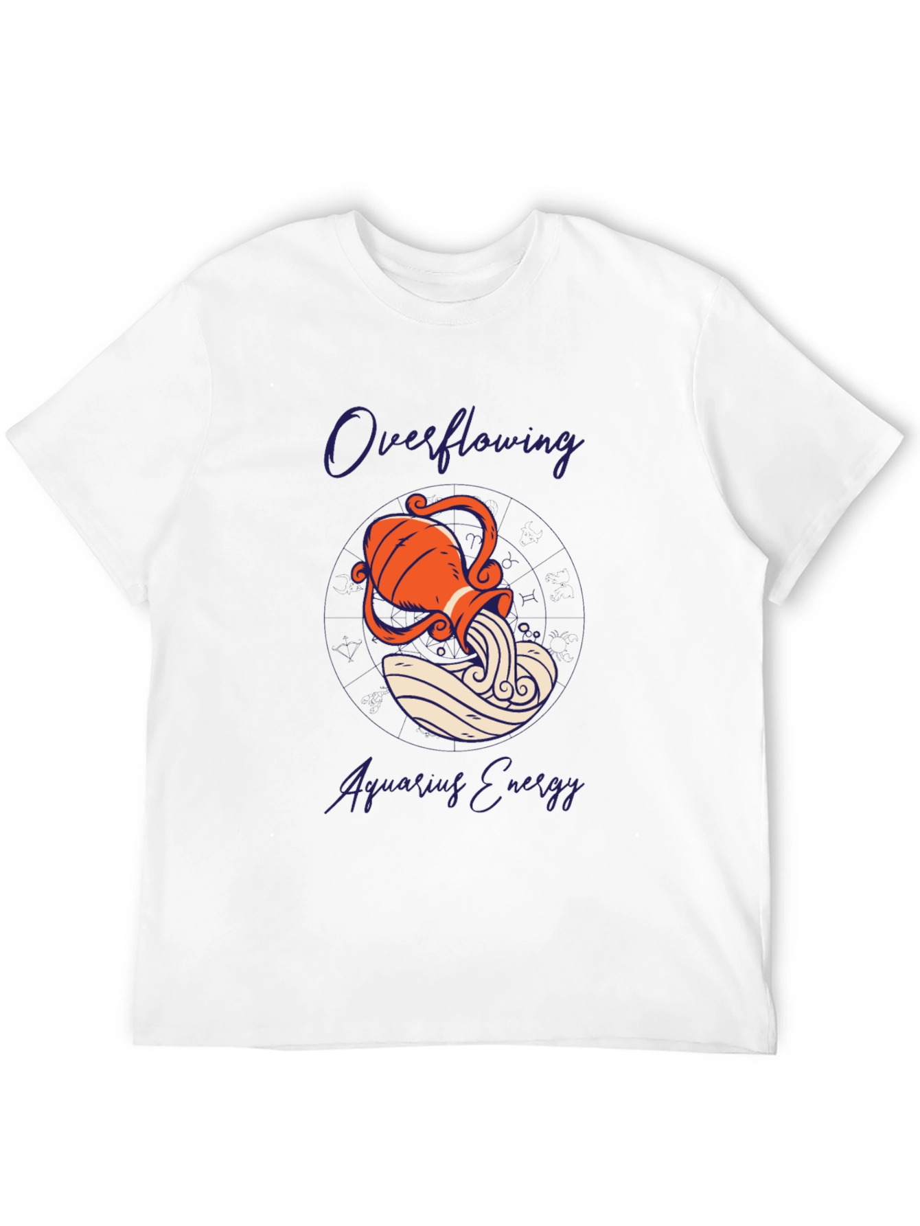Aquarius Energy Graphic Tee - Zodiac Black T-Shirt
