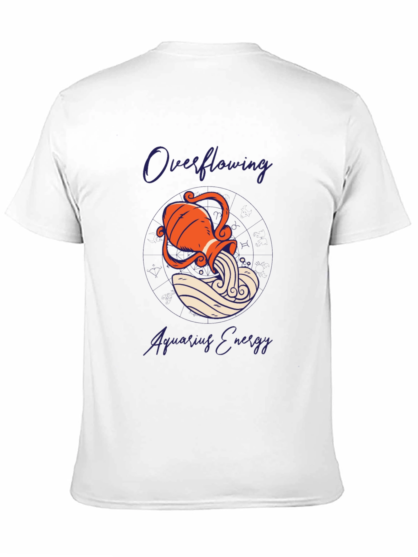 Aquarius Energy Graphic Tee - Zodiac Black T-Shirt