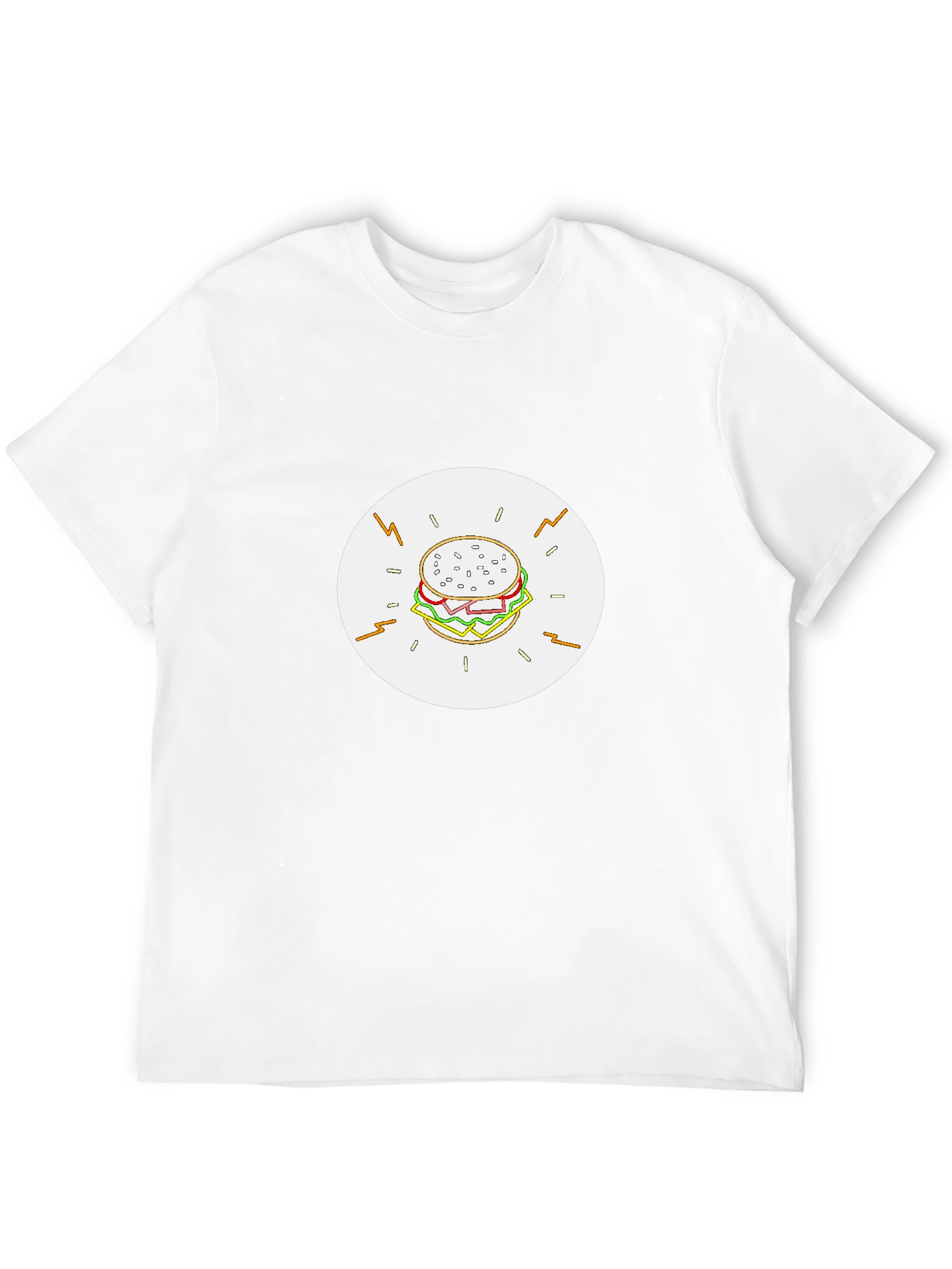 Burger Graphic Black T-Shirt - Tasty Tee