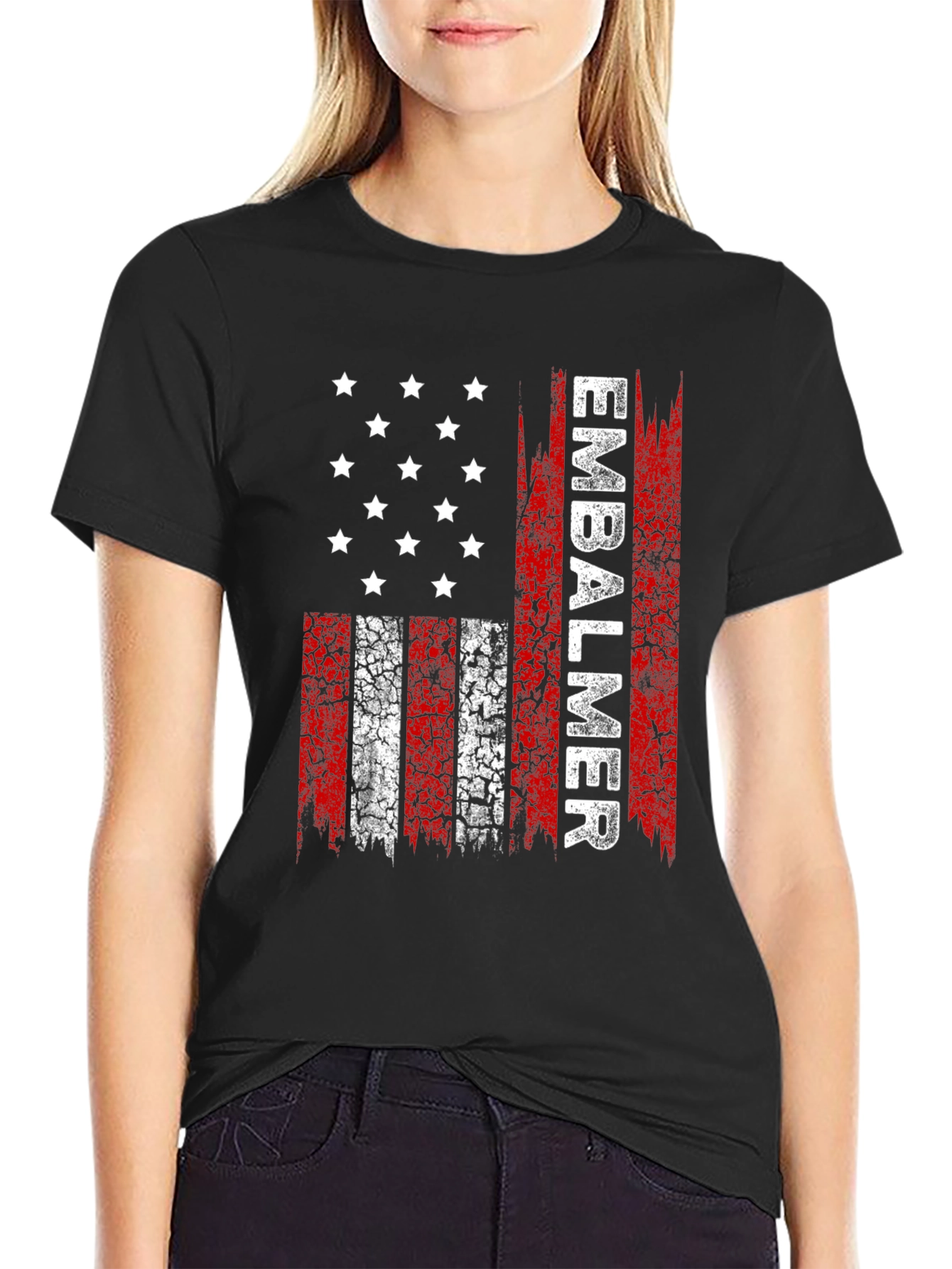 Embalmer American Flag Graphic Tee