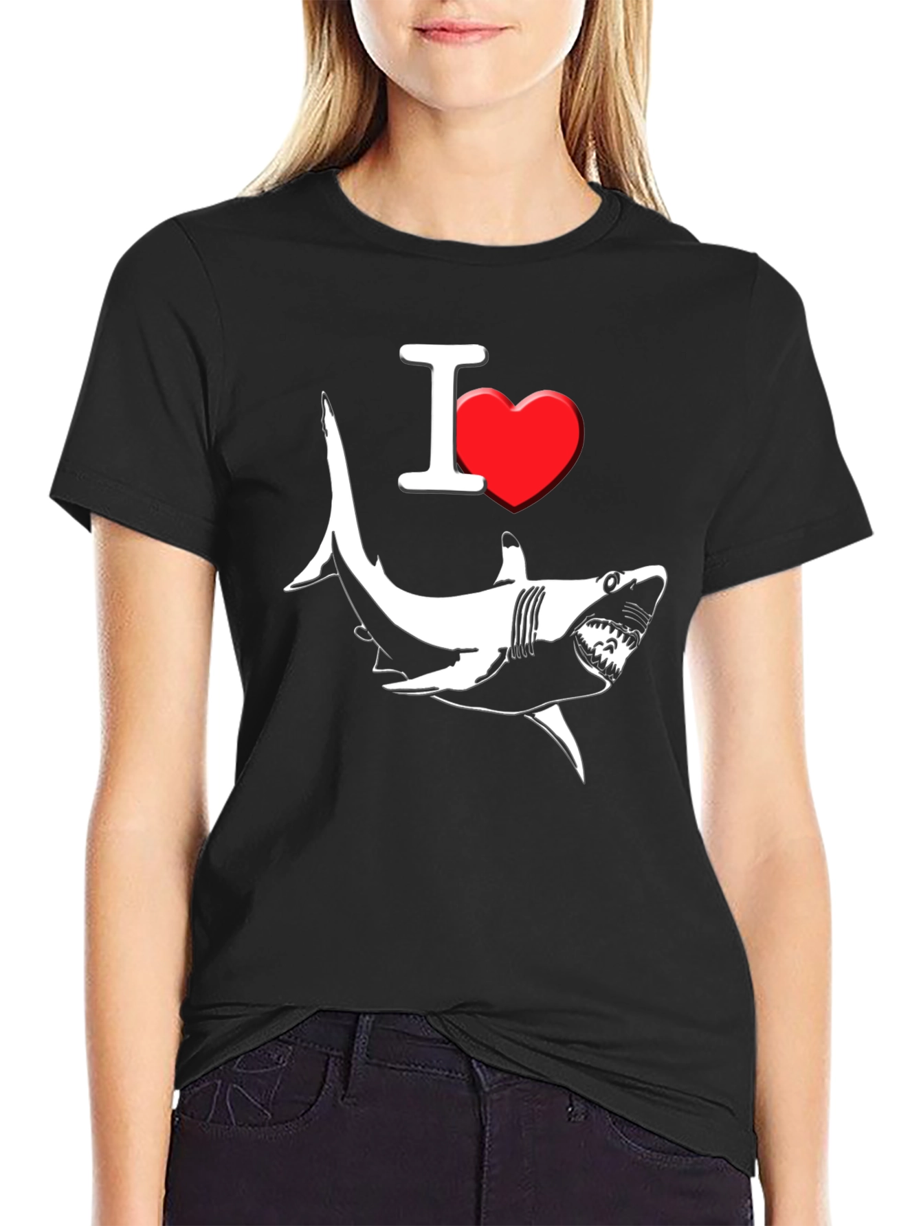 I Love Sharks Graphic T-Shirt