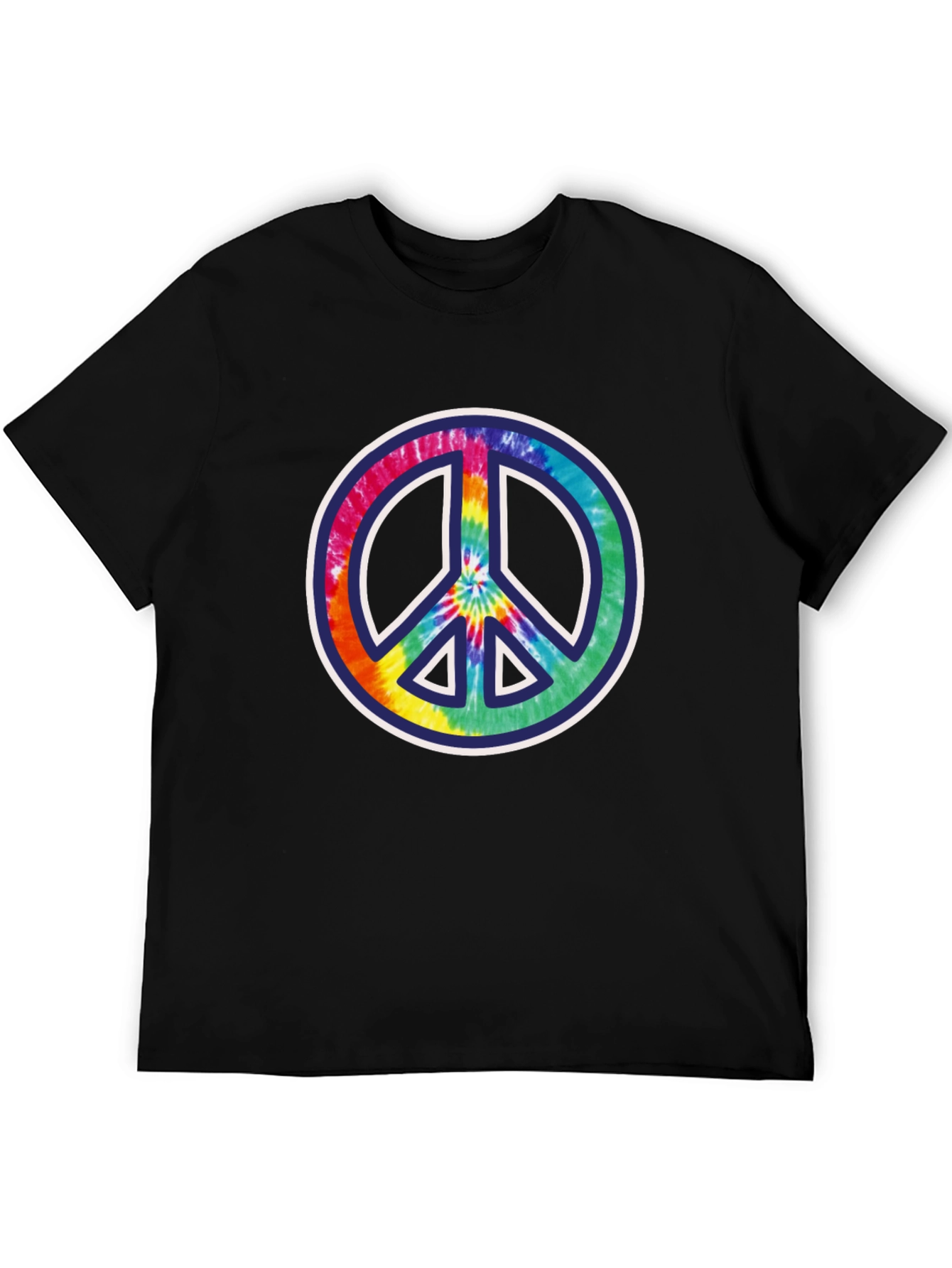 Peace Sign Tie-Dye Graphic Tee - Mens