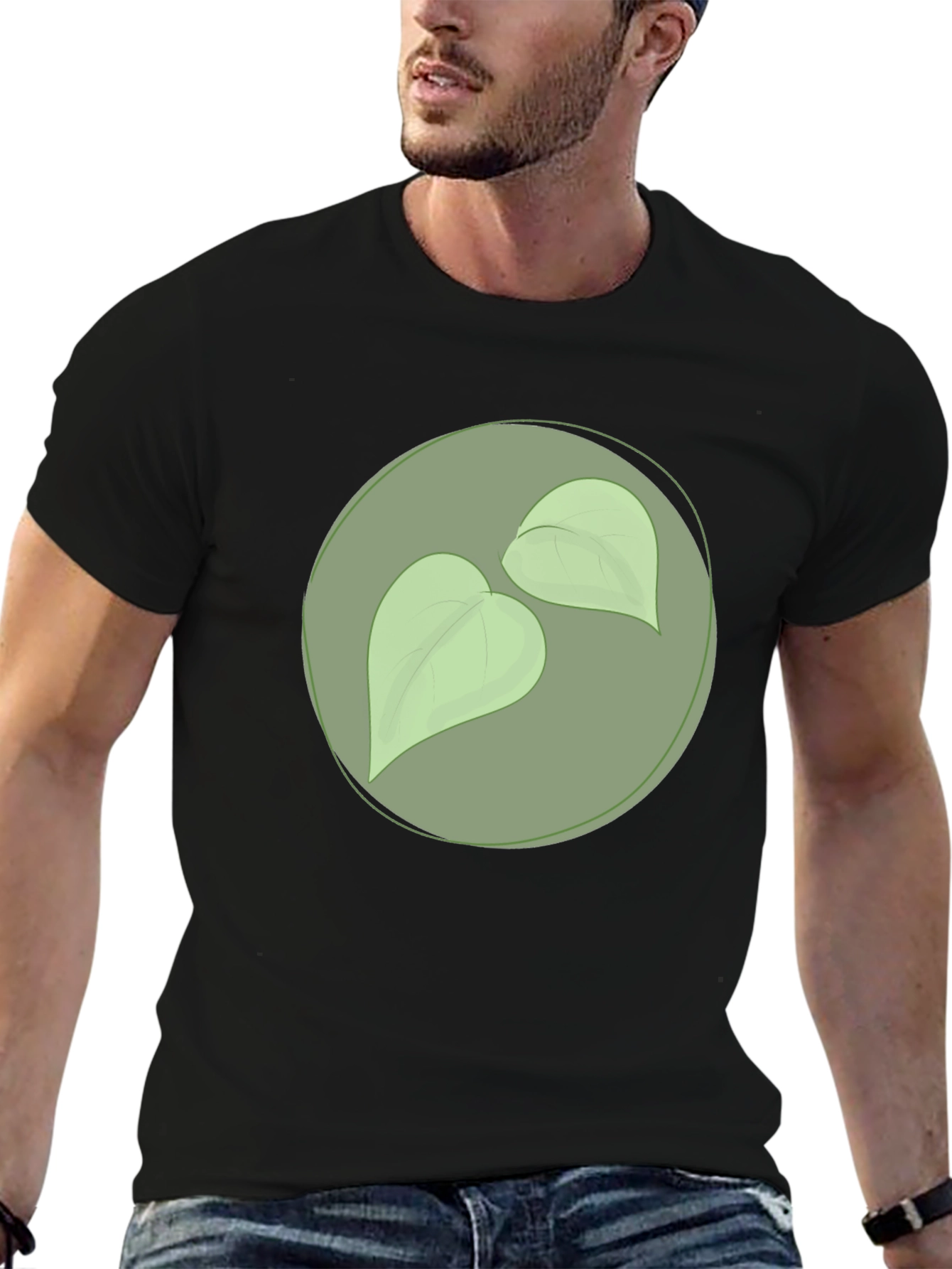 Nature Leaf Graphic Tee - Stylish Casual Comfort