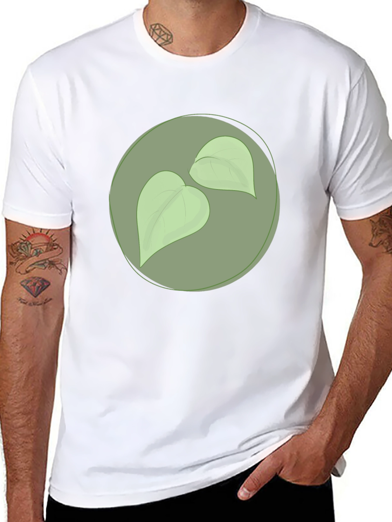 Nature Leaf Graphic Tee - Stylish Casual Comfort