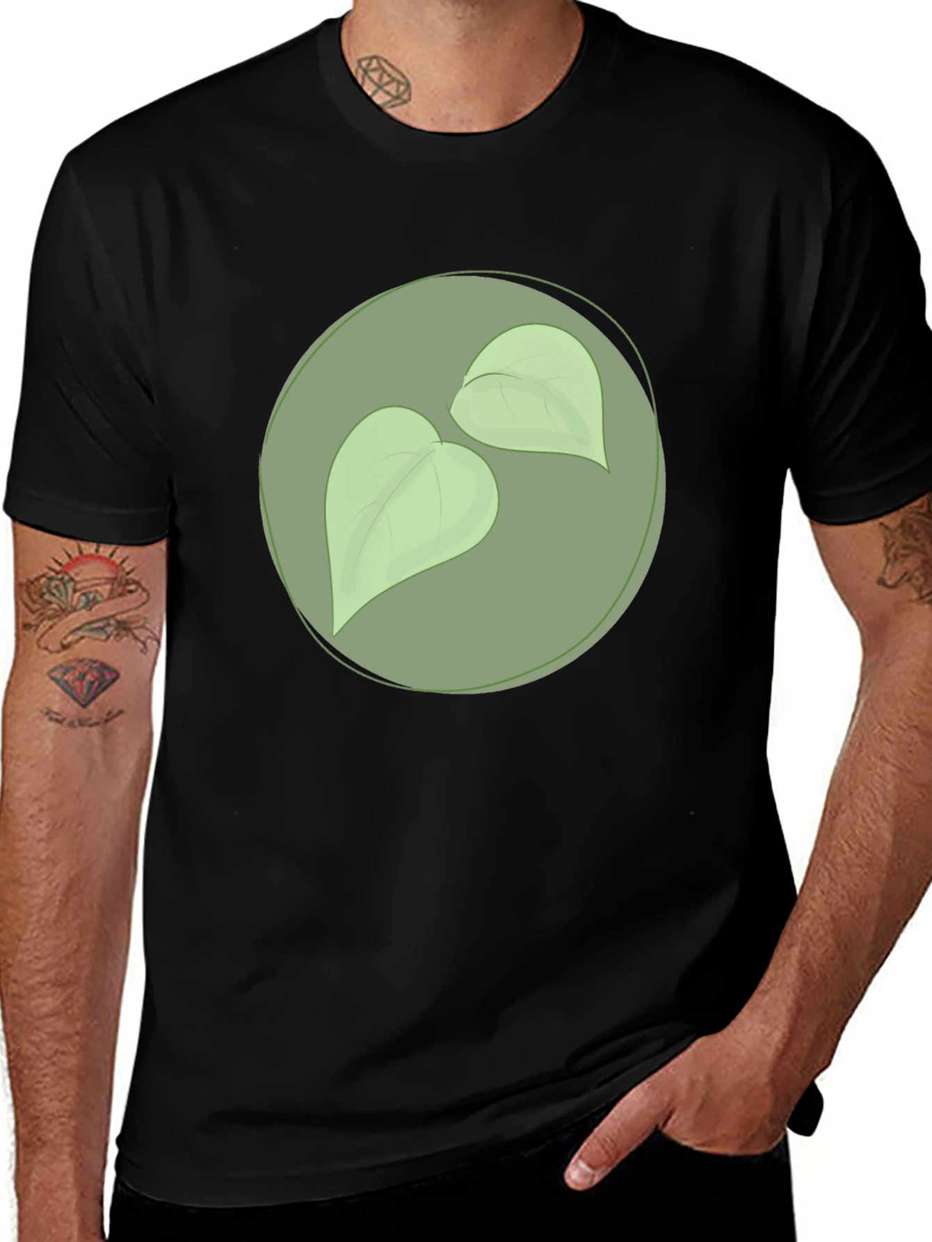 Nature Leaf Graphic Tee - Stylish Casual Comfort