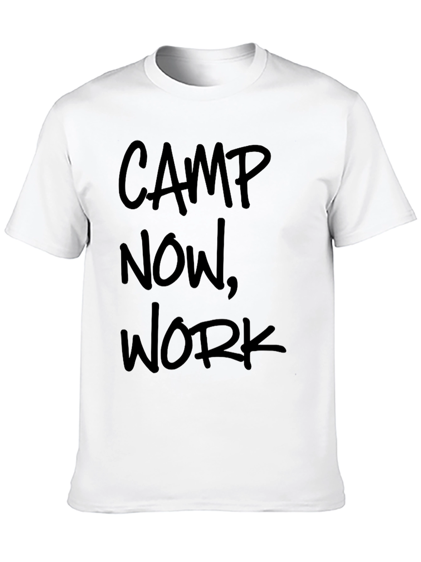 Camp Now Work Later Black T-Shirt