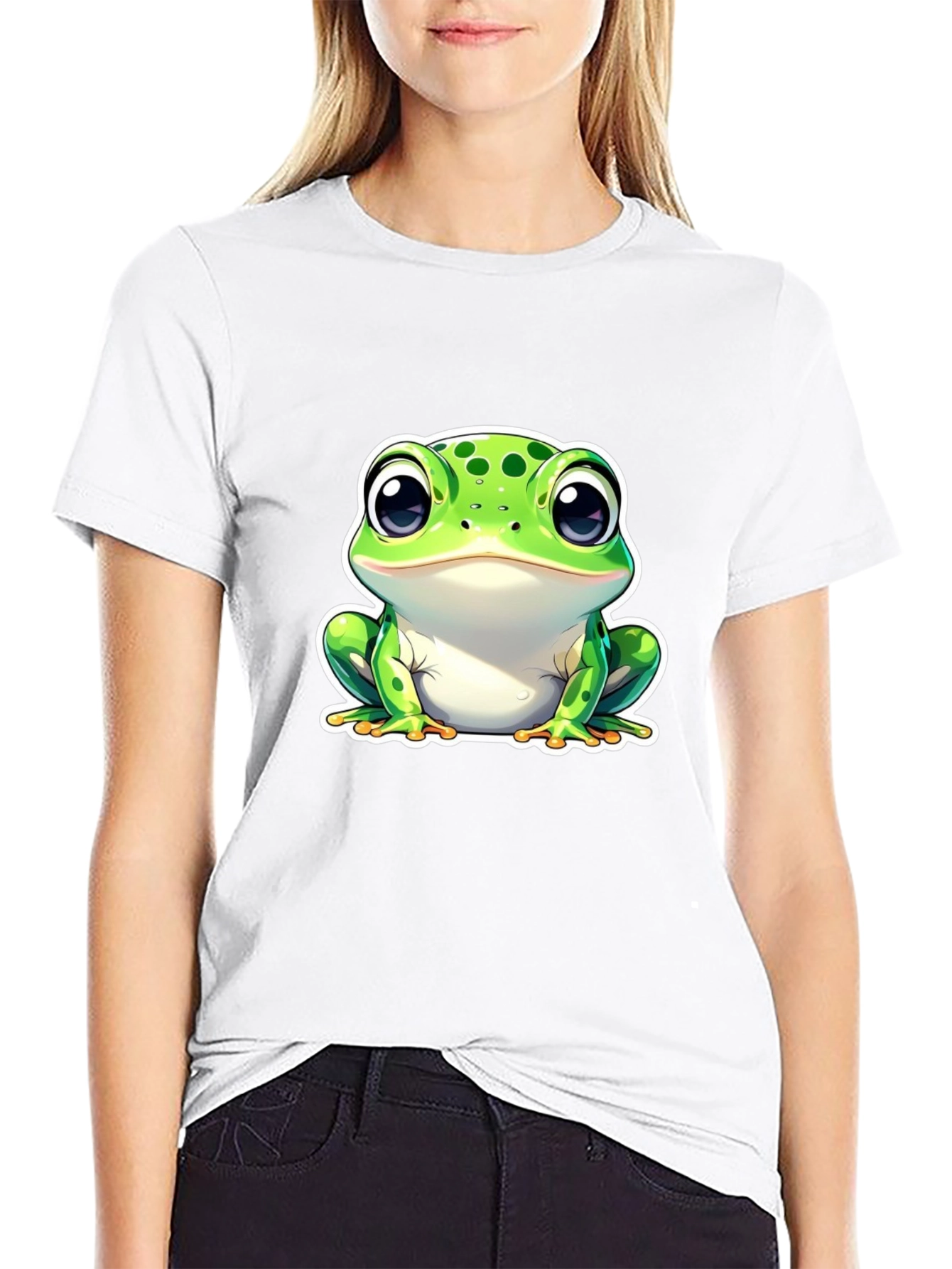 Cute Frog Graphic Tee - Unisex Black T-Shirt