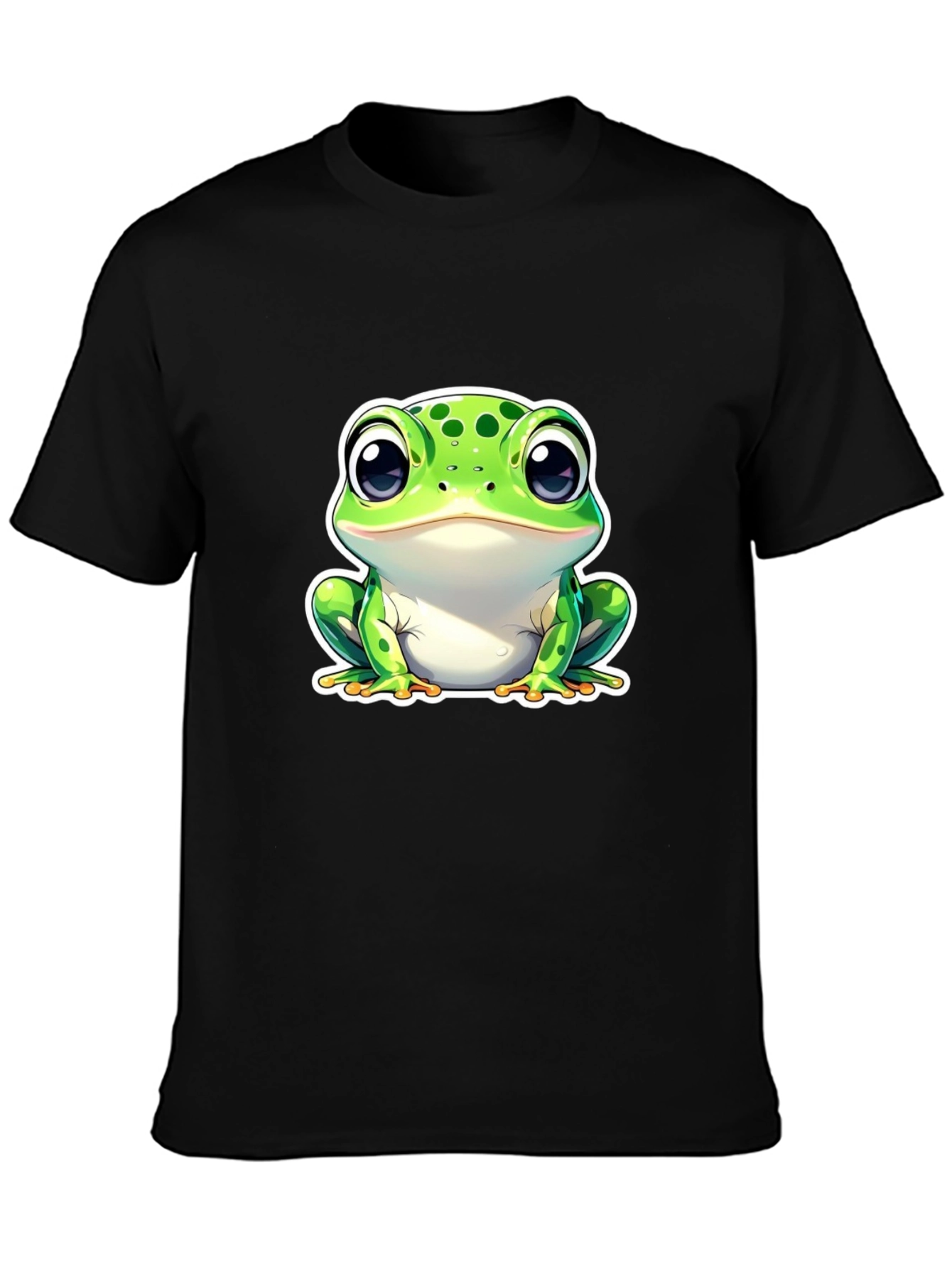 Cute Frog Graphic Tee - Unisex Black T-Shirt