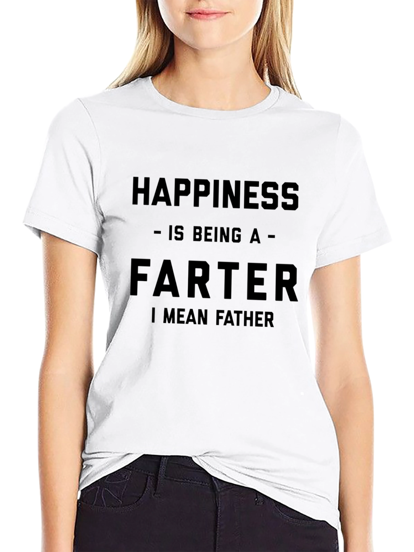 Humorous Farter I Mean Father Black T-Shirt