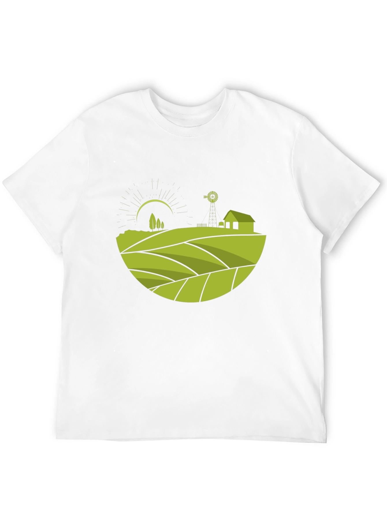 Rural Landscape Graphic Tee - Black