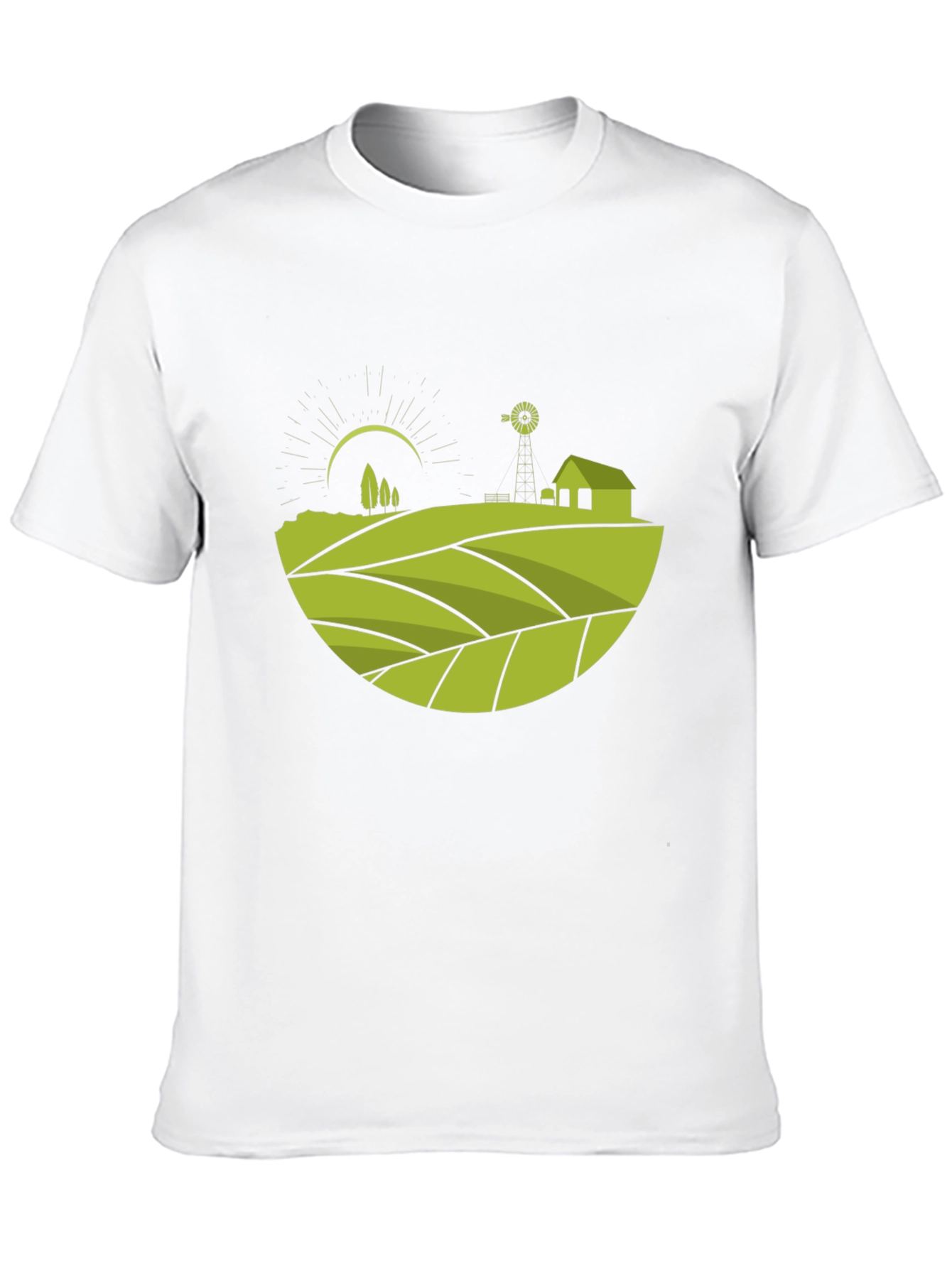 Rural Landscape Graphic Tee - Black