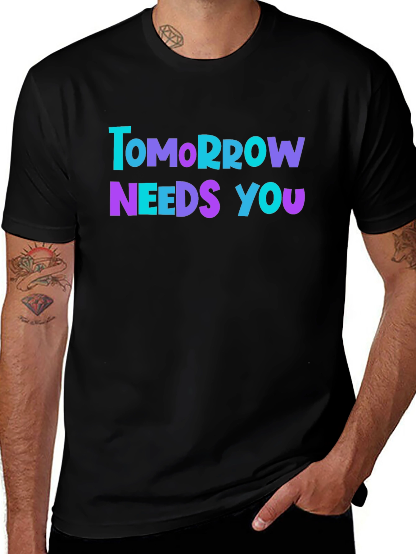 Tomorrow Needs You Graphic Tee - Black