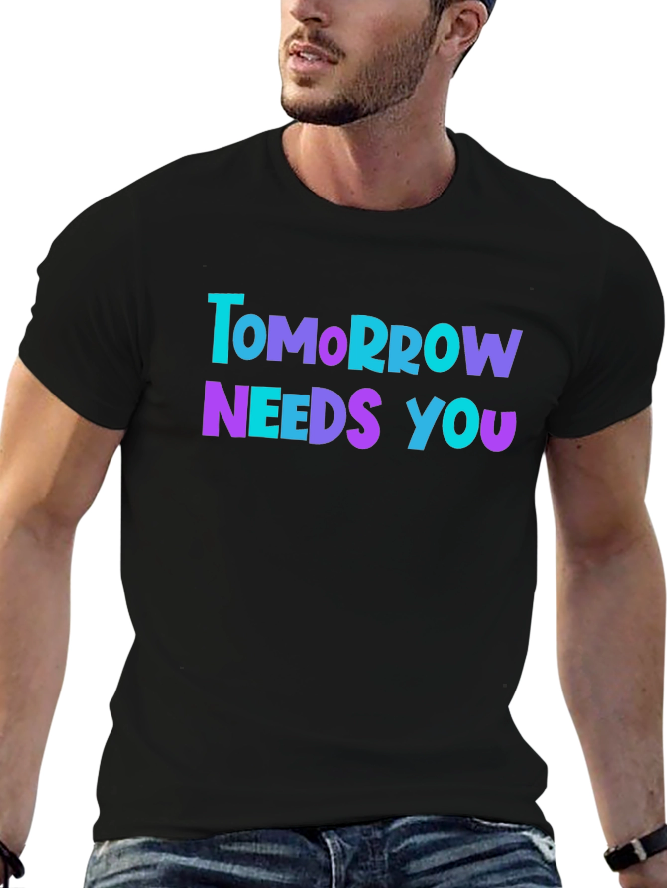 Tomorrow Needs You Graphic Tee - Black