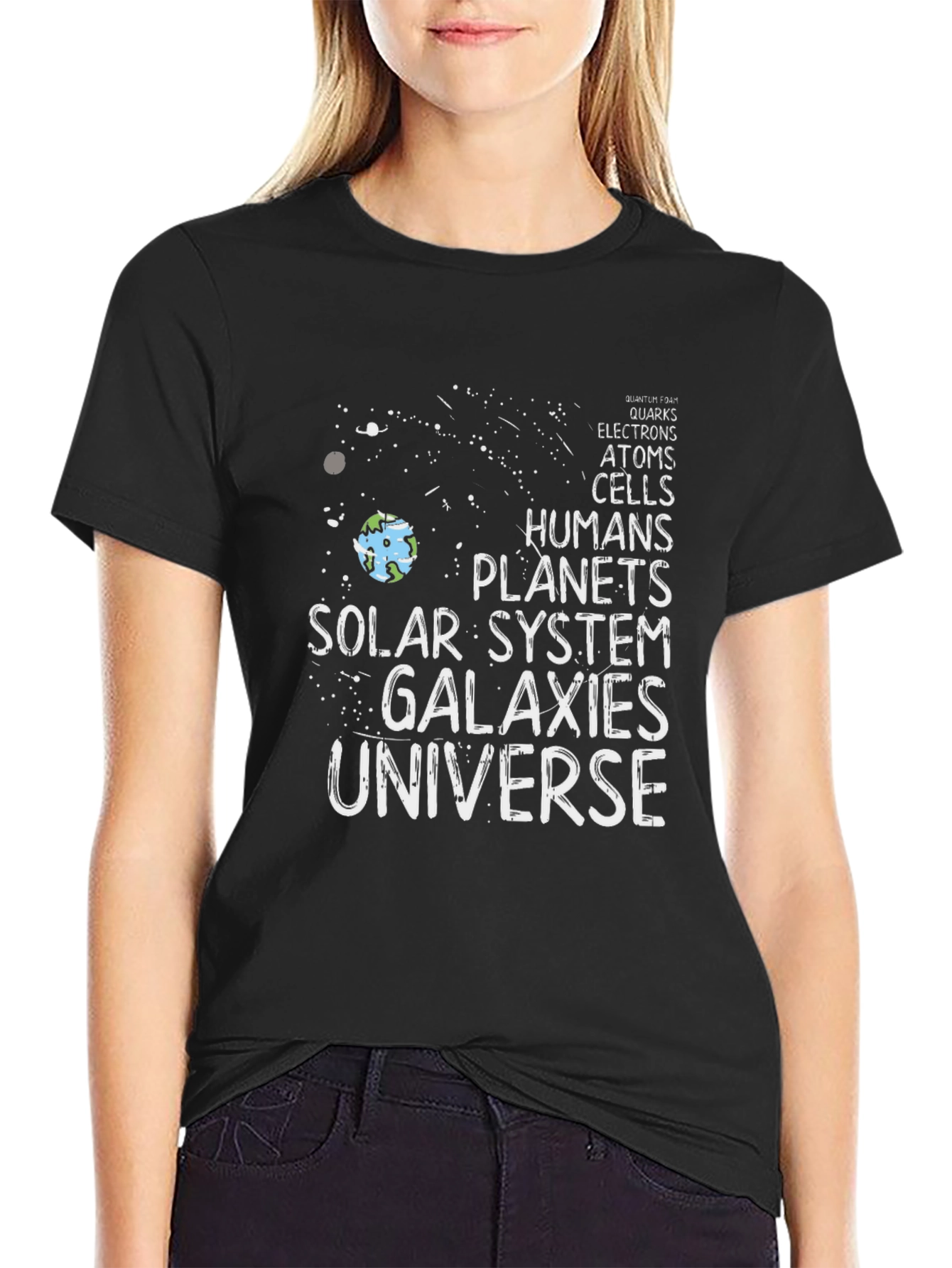 Science Evolution T-Shirt - Universe Galaxies Solar System