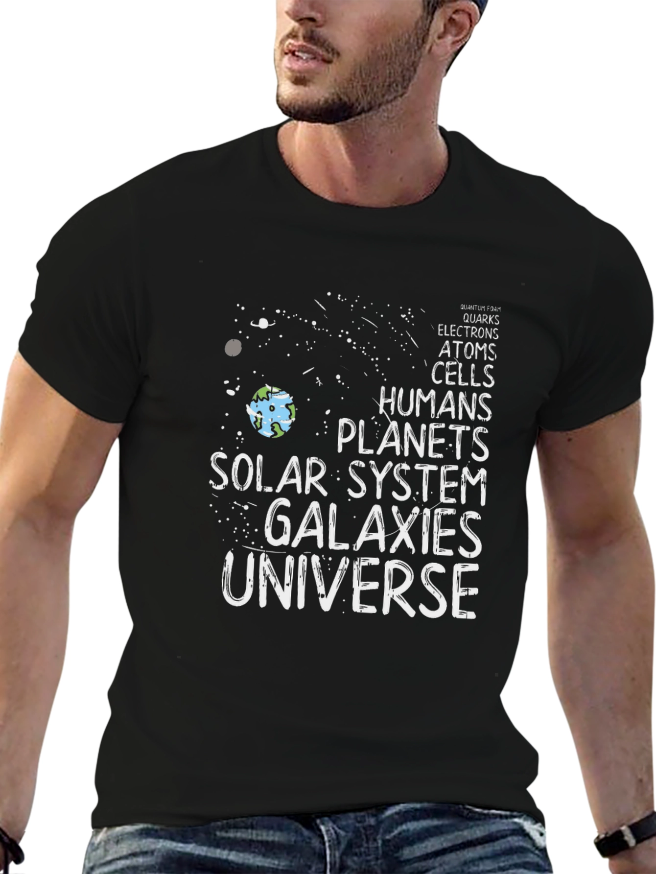 Science Evolution T-Shirt - Universe Galaxies Solar System