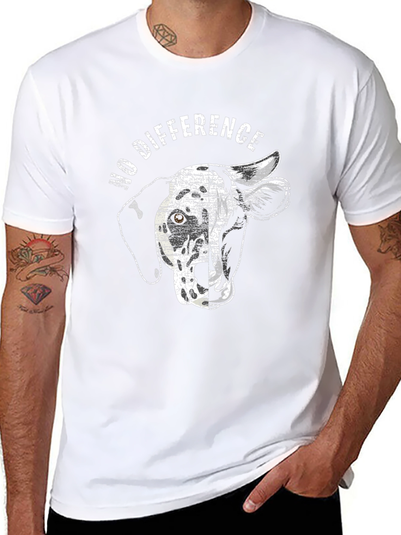 No Difference Dog Cow Animal Lover Unisex T-Shirt