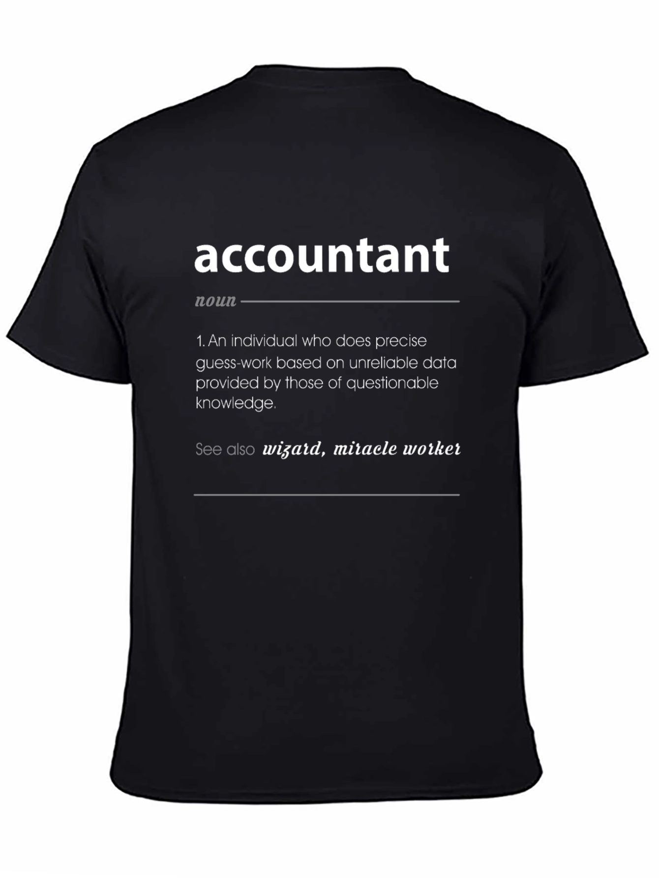 Accountant Definition Black T-Shirt