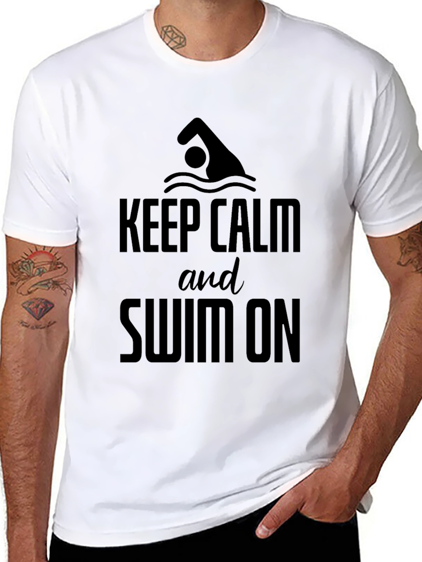 Keep Calm and Swim On T-Shirt