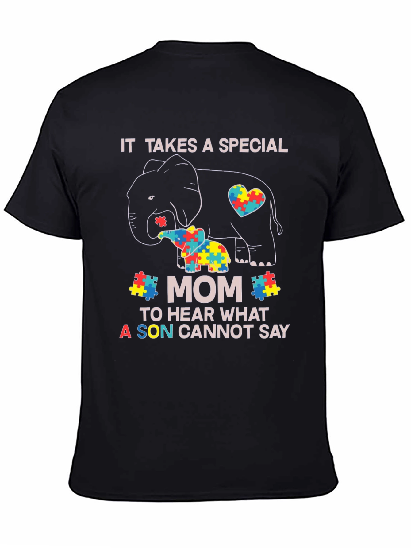 Autism Awareness Elephant Mom T-Shirt
