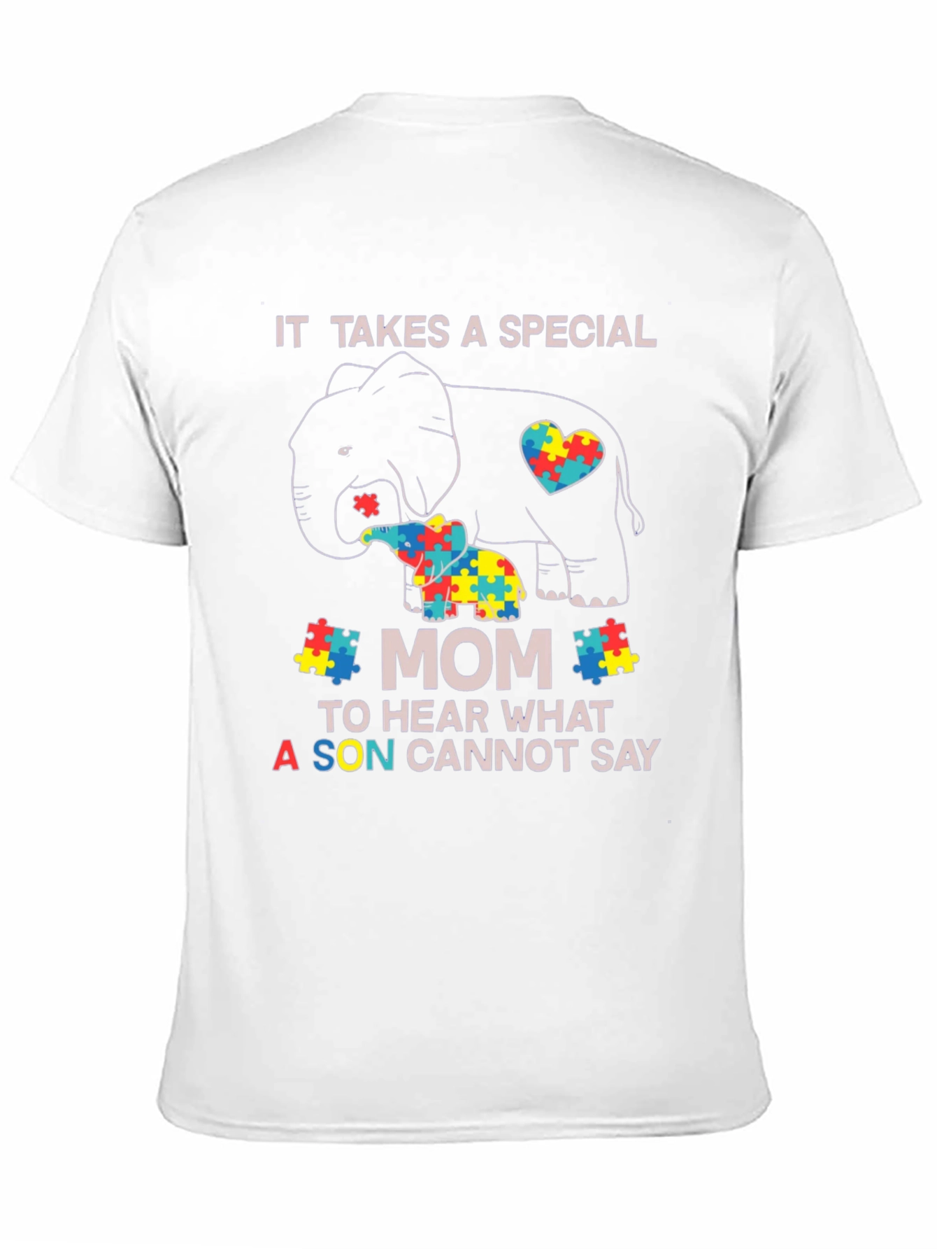 Autism Awareness Elephant Mom T-Shirt