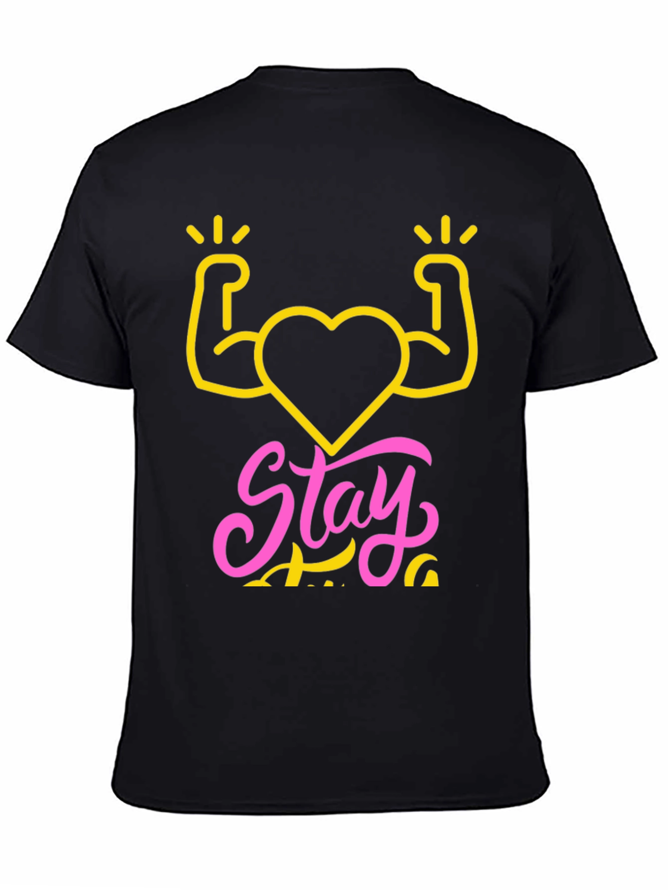 Stay Strong Heart Graphic Tee - Fitness Shirt