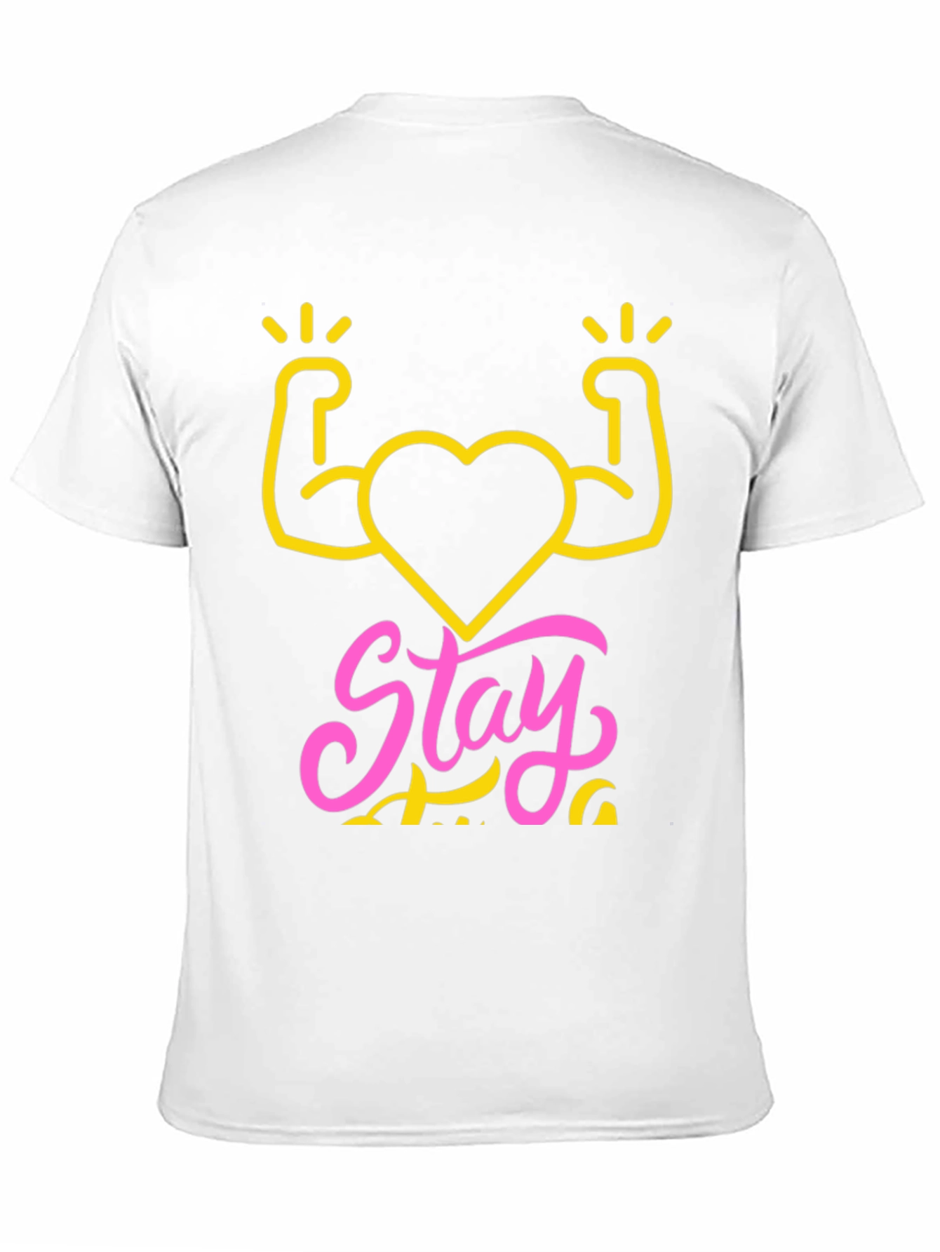 Stay Strong Heart Graphic Tee - Fitness Shirt