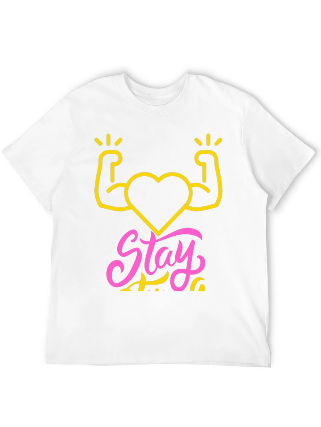 Stay Strong Heart Graphic Tee - Fitness Shirt
