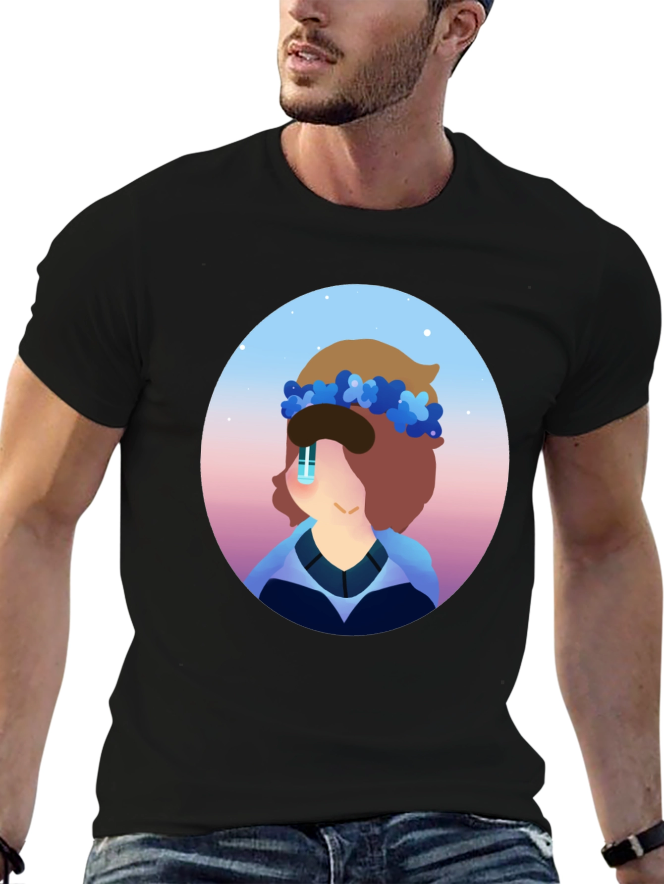 Floral Crown Cartoon T-Shirt