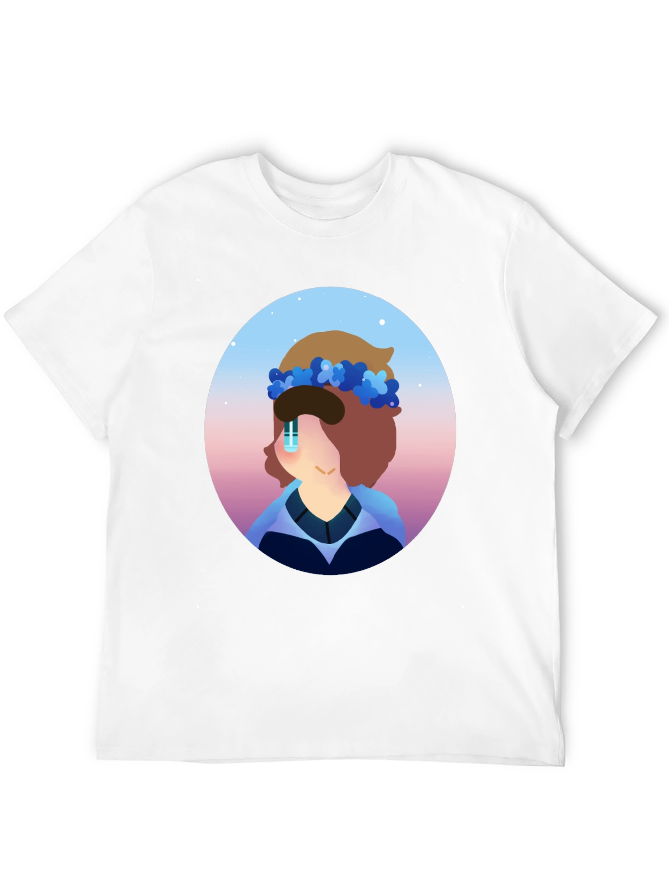 Floral Crown Cartoon T-Shirt
