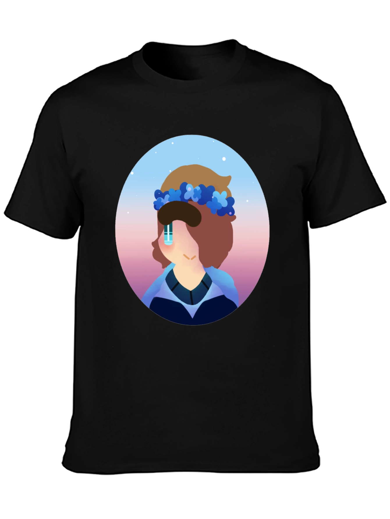 Floral Crown Cartoon T-Shirt