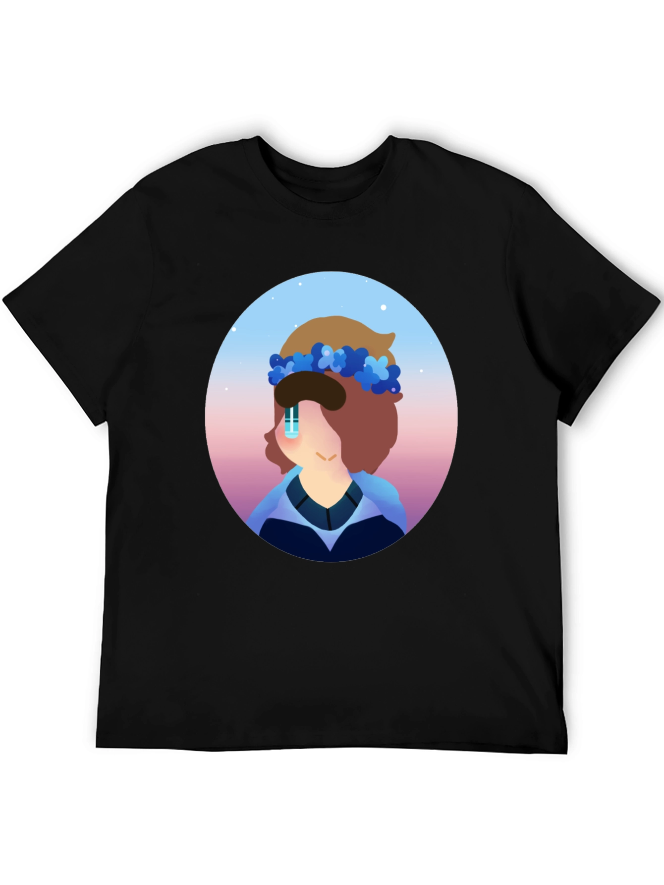 Floral Crown Cartoon T-Shirt